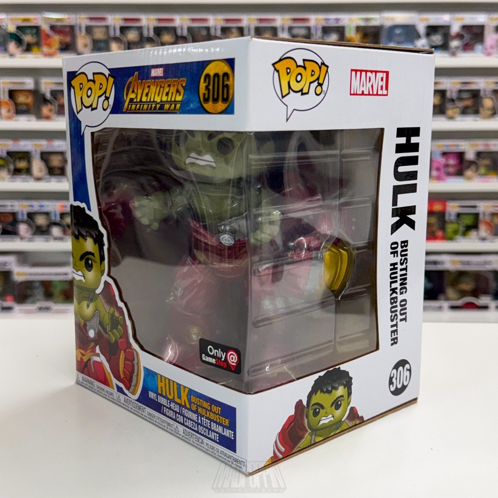Funko Pop Marvel Avengers Infinity War Hulkbuster GameStop 306 Vinyl 6" Figure
