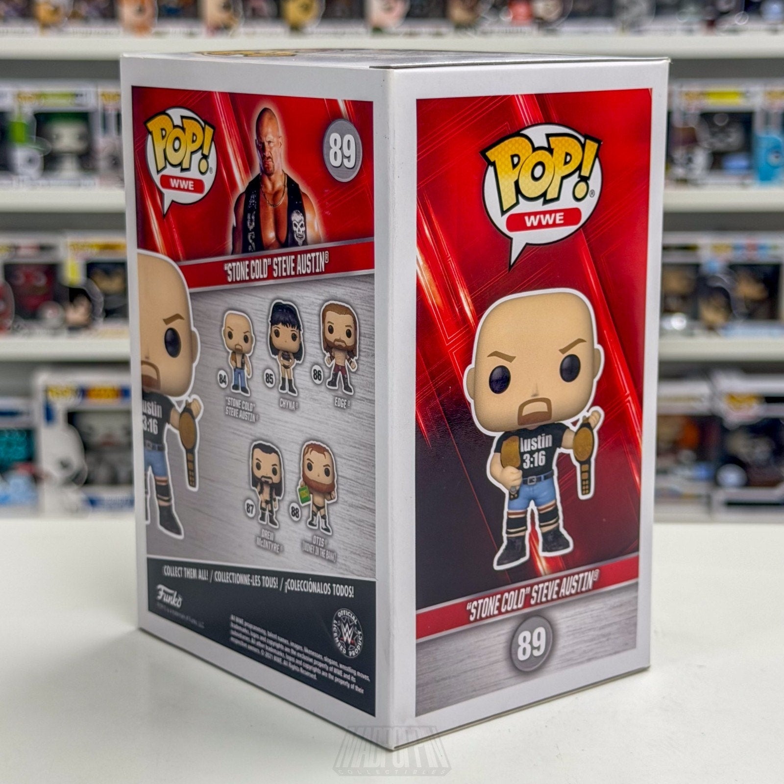 Funko Pop WWE Stone Cold Steve Austin Metallic Two Belts 89 Wrestling Toy Figure