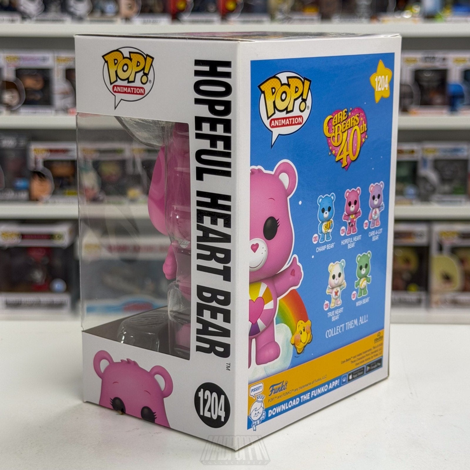 Funko Pop Animation Care Bears Hopeful Heart Bear 1204 Cartoon Toy Vinyl Figure