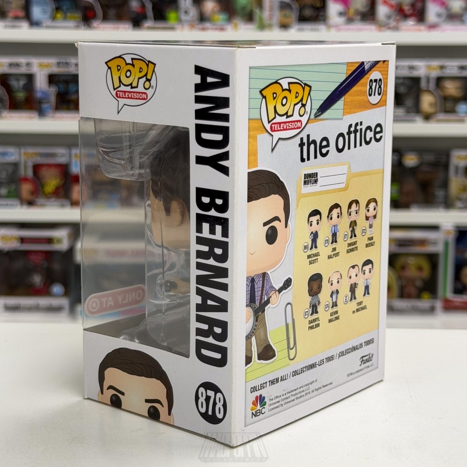 Funko Pop TV The Office Andy Bernard w/Banjo Target 878 Sitcom Toy Vinyl Figure