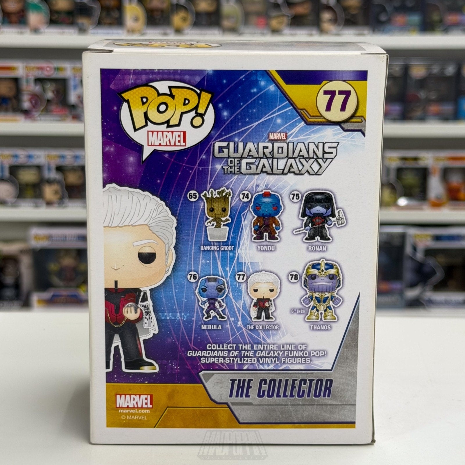 Funko Pop Marvel Guardians of the Galaxy The Collector 77 GOTG Toy Vinyl Figure