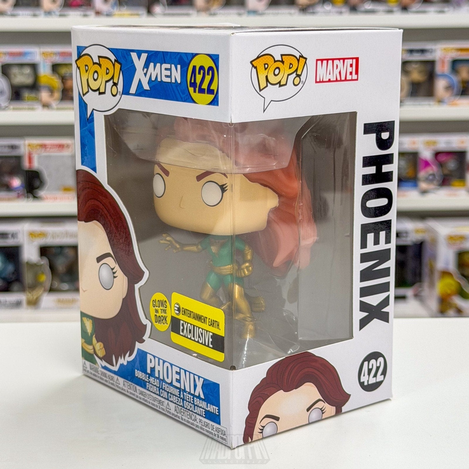 Funko Pop Marvel X-Men Phoenix Glow Entertainment Earth 422 Jean Grey Toy Figure