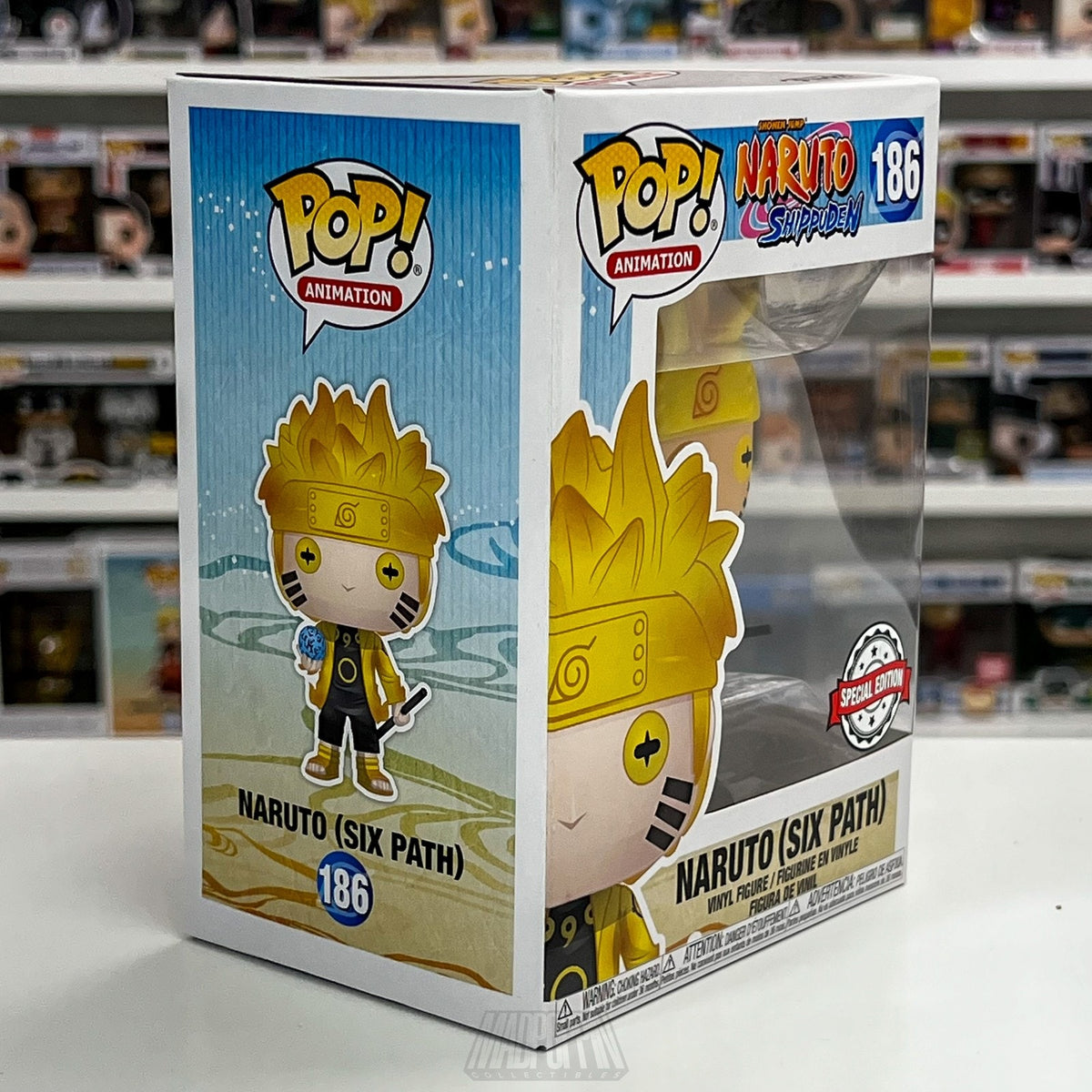 Funko Pop Anime Naruto Six Path Special Edition 186 Shippuden Manga Vinyl Figure