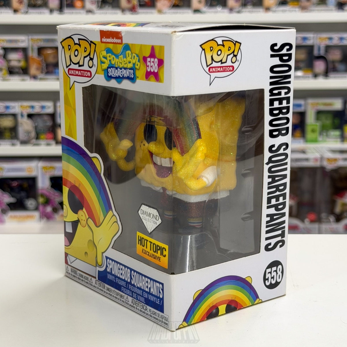 Funko Pop Animation SpongeBob Squarepants Diamond Hot Topic 558 Toy Vinyl Figure