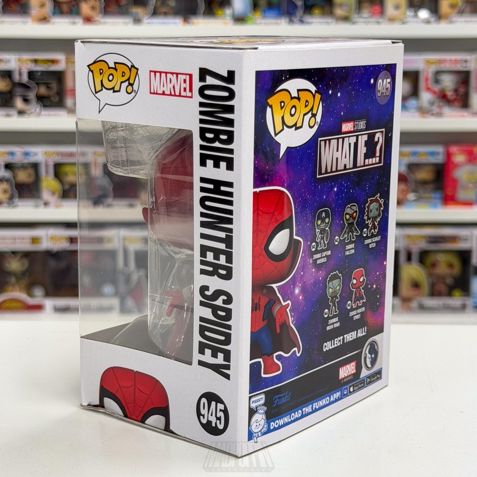 Funko Pop Marvel What If Zombie Hunter Spidey 945 MCU Spider-Man Vinyl Figure