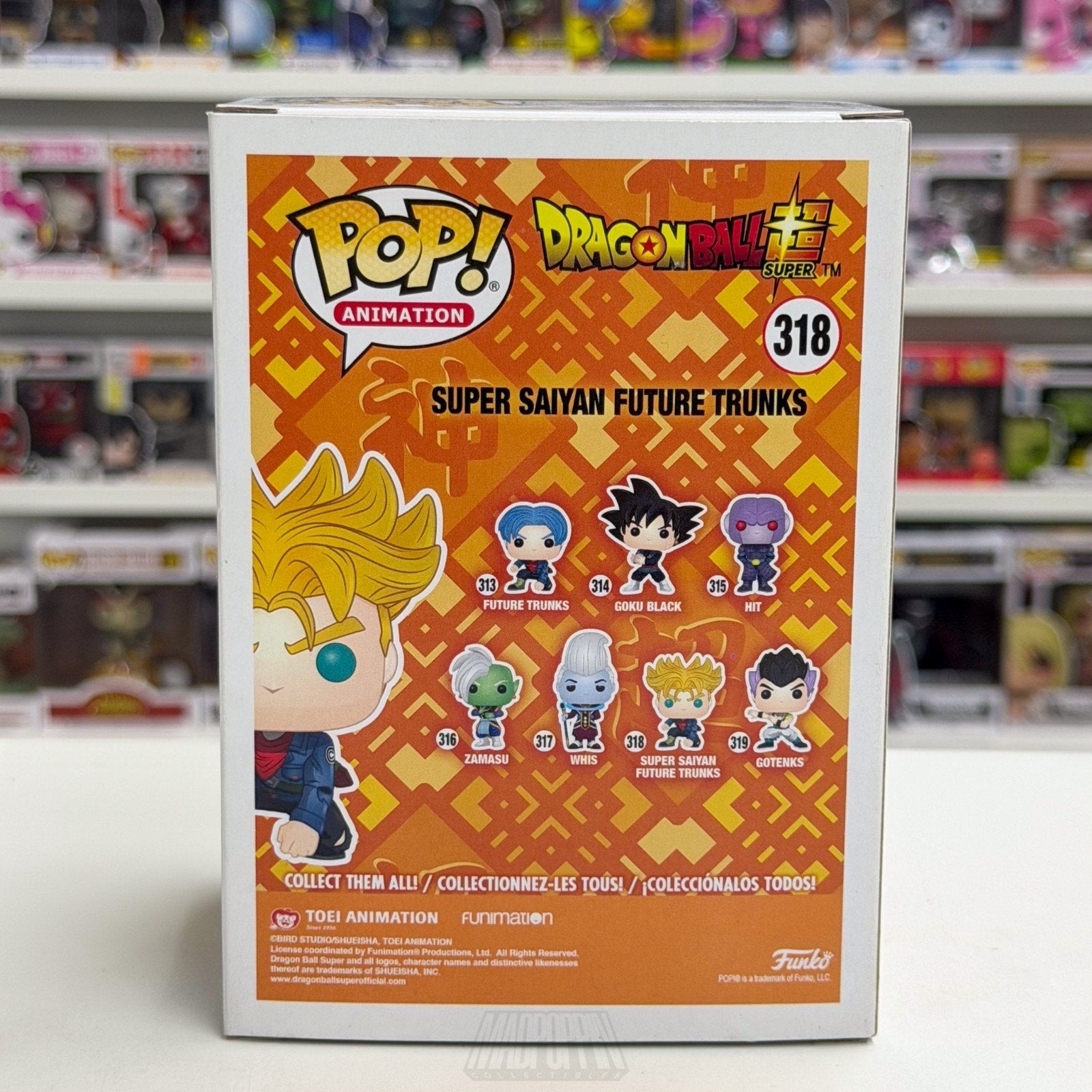 Funko Pop Anime Dragon Ball Super Saiyan Future Trunks Hot Topic 318 Toy Figure