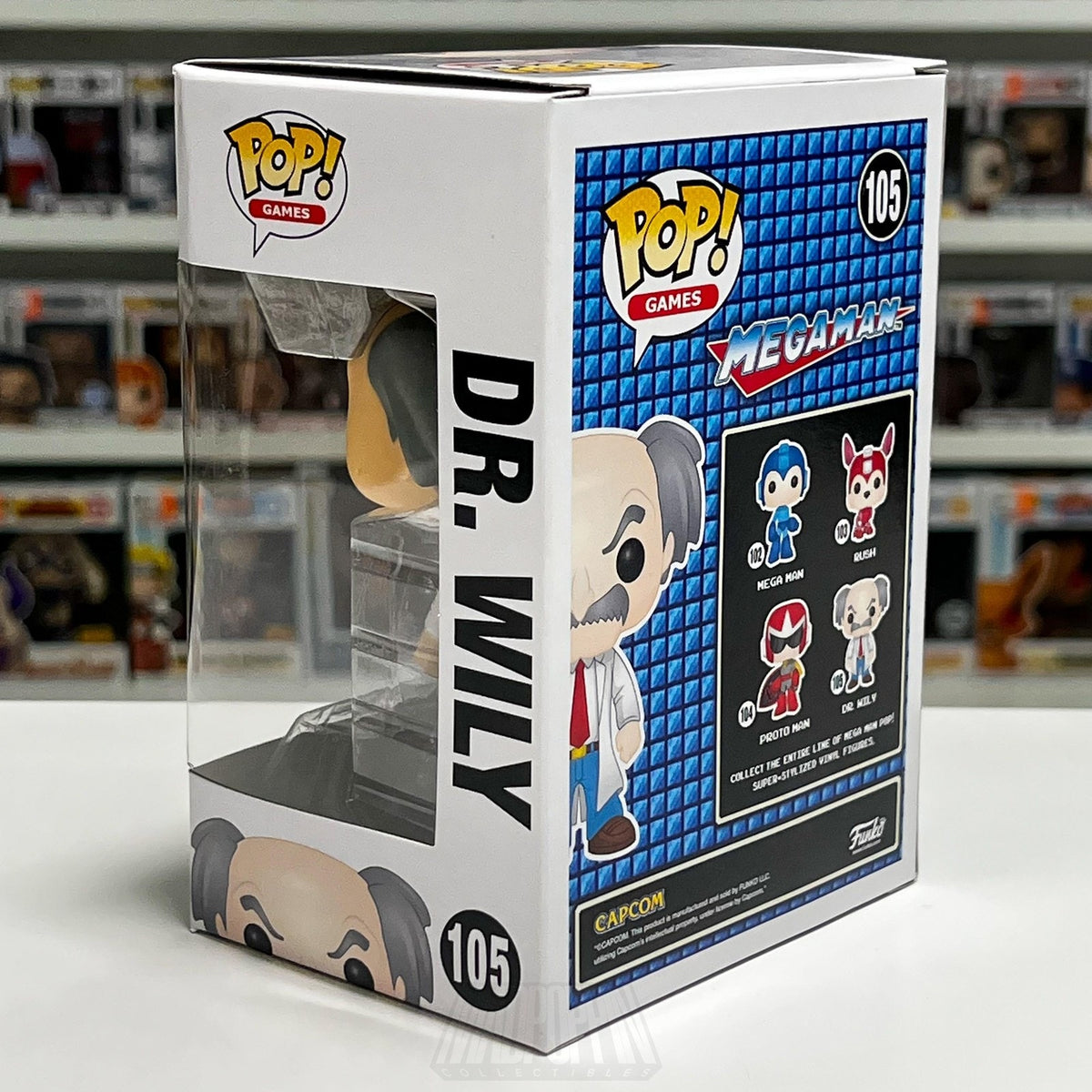 Funko Pop! Games Mega Man Dr. Wily #105 Vinyl Figure New Video Game Capcom Toy