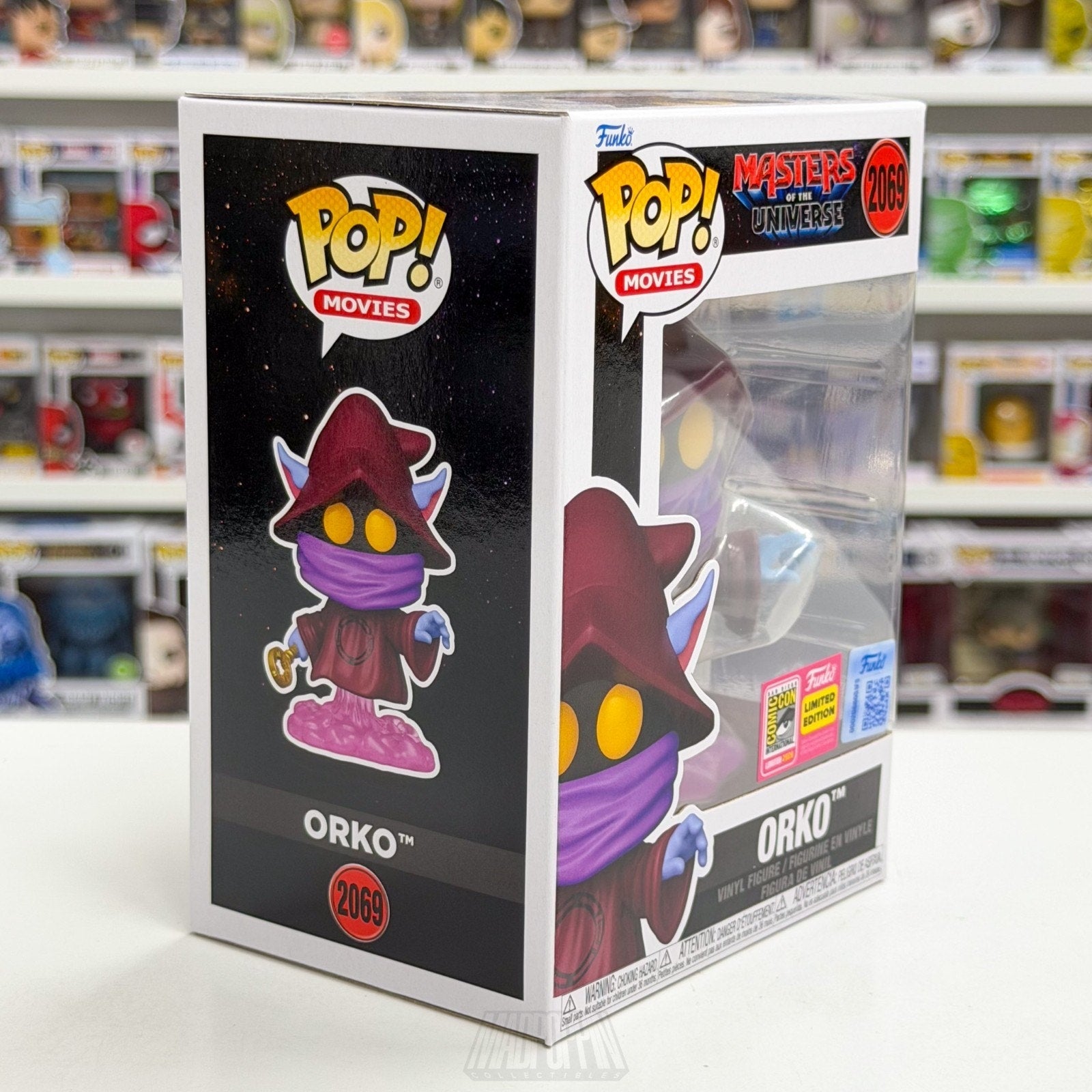 Funko Pop Movies Masters of the Universe Orko 2069 SDCC 2026 MOTU CON STICKER