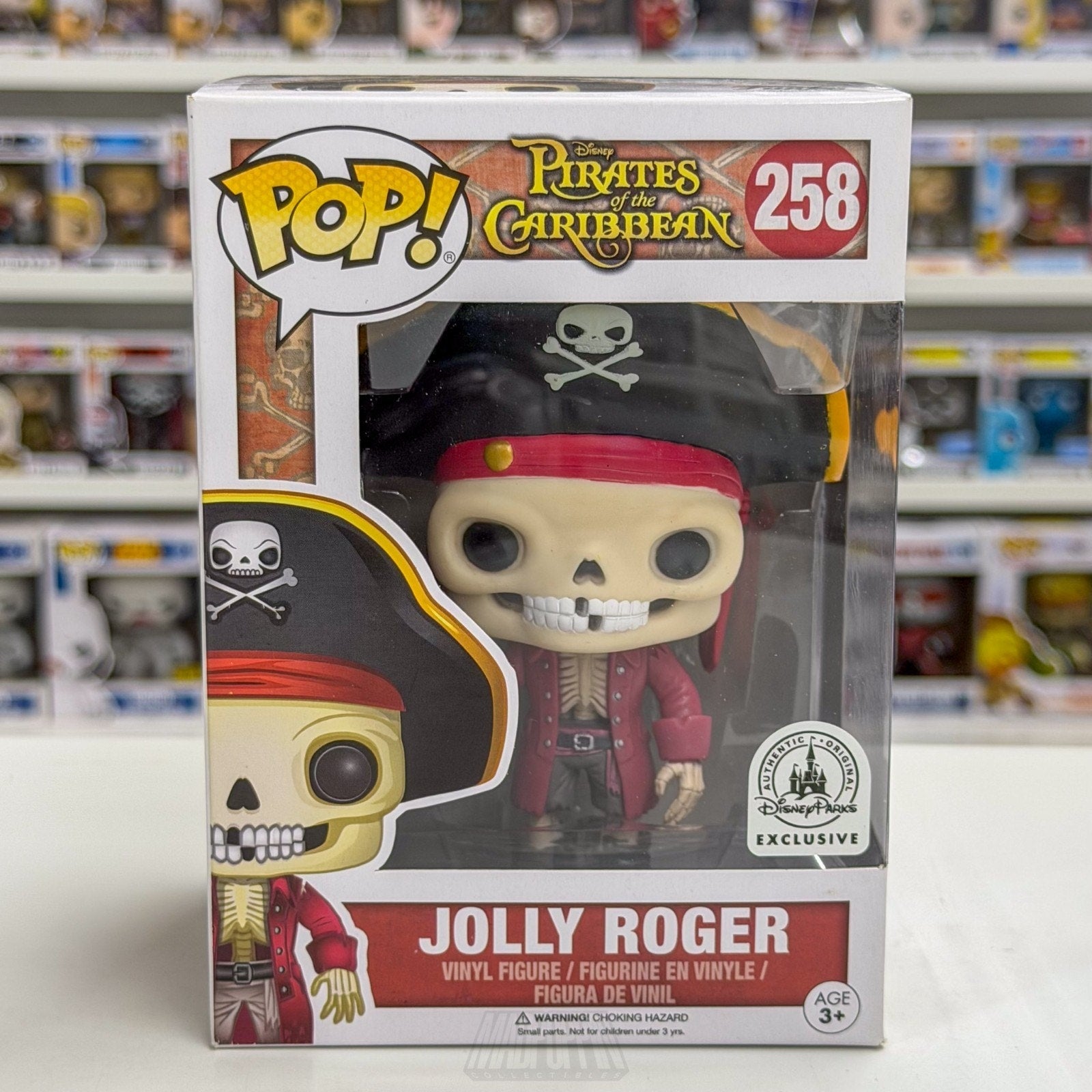 Funko Pop Disney Pirates of the Caribbean Jolly Roger Park Exclusive 258 Figure