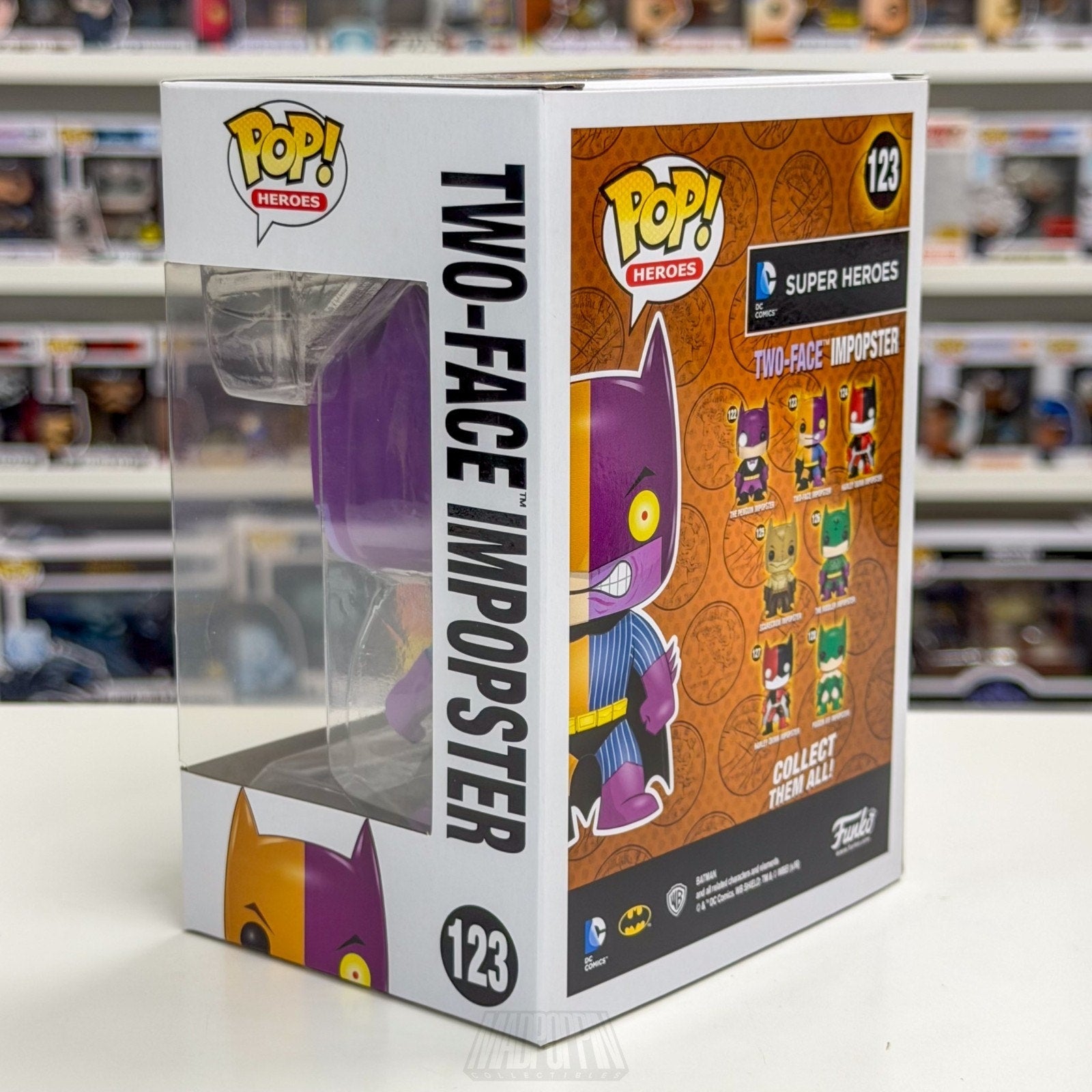 Funko Pop DC Super Heroes Two-Face Impopster Batman 123 Harvey Dent Vinyl Figure