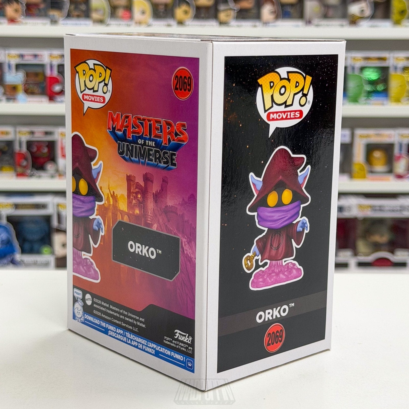 Funko Pop Movies Masters of the Universe Orko 2069 SDCC 2026 MOTU CON STICKER
