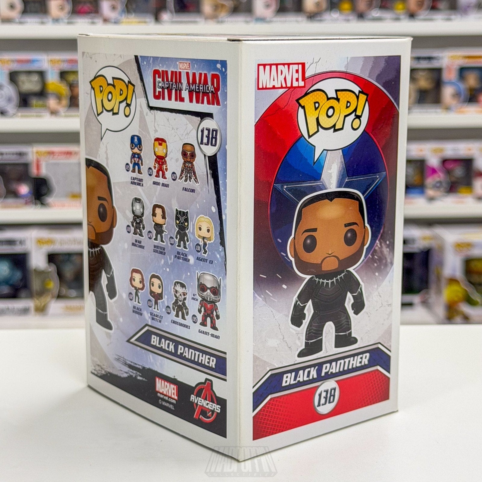 Funko Pop Marvel Civil War Black Panther Unmasked Walgreens 138 Toy Vinyl Figure