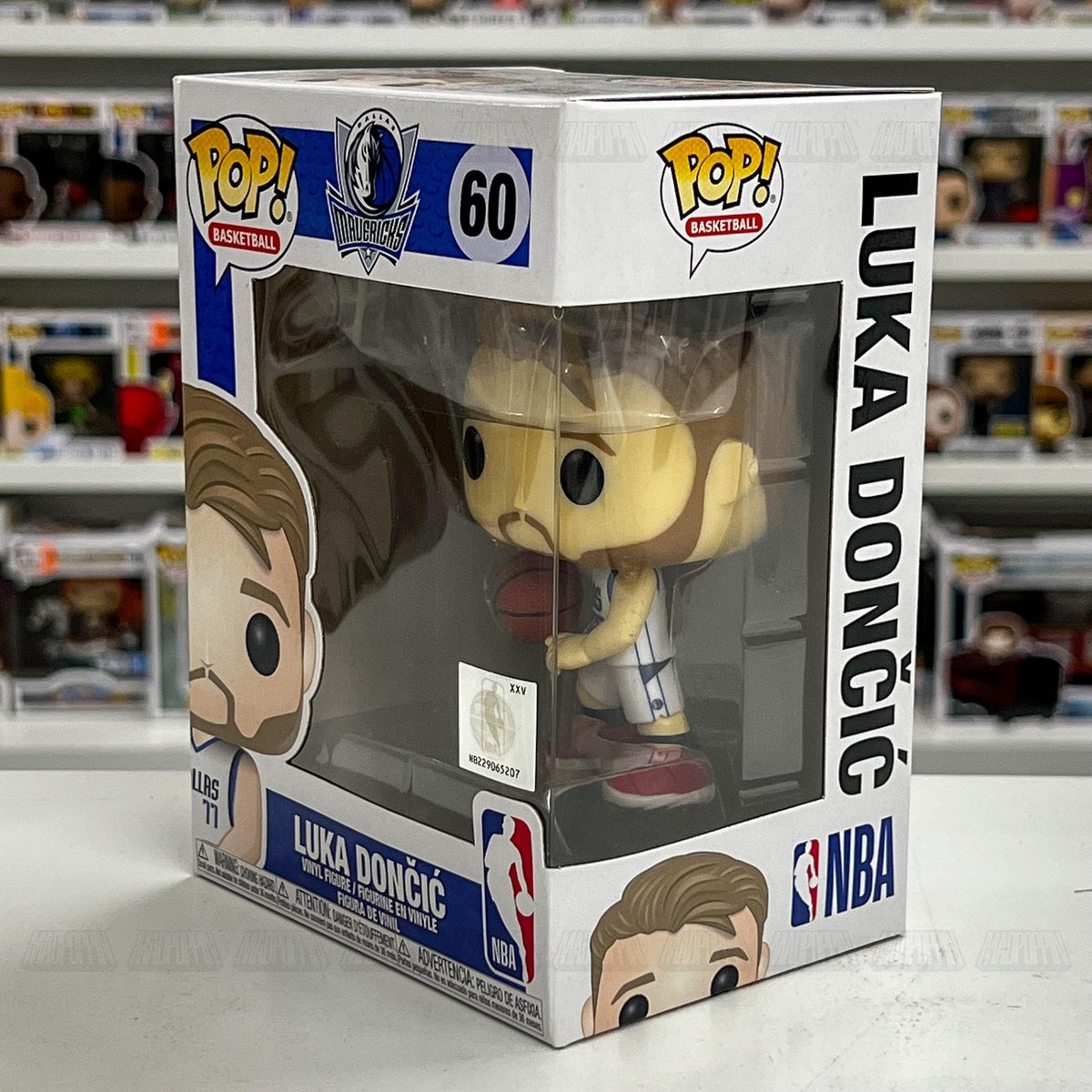 Funko Pop NBA Basketball Dallas Mavericks Luka Doncic White Jersey 60 Toy Figure