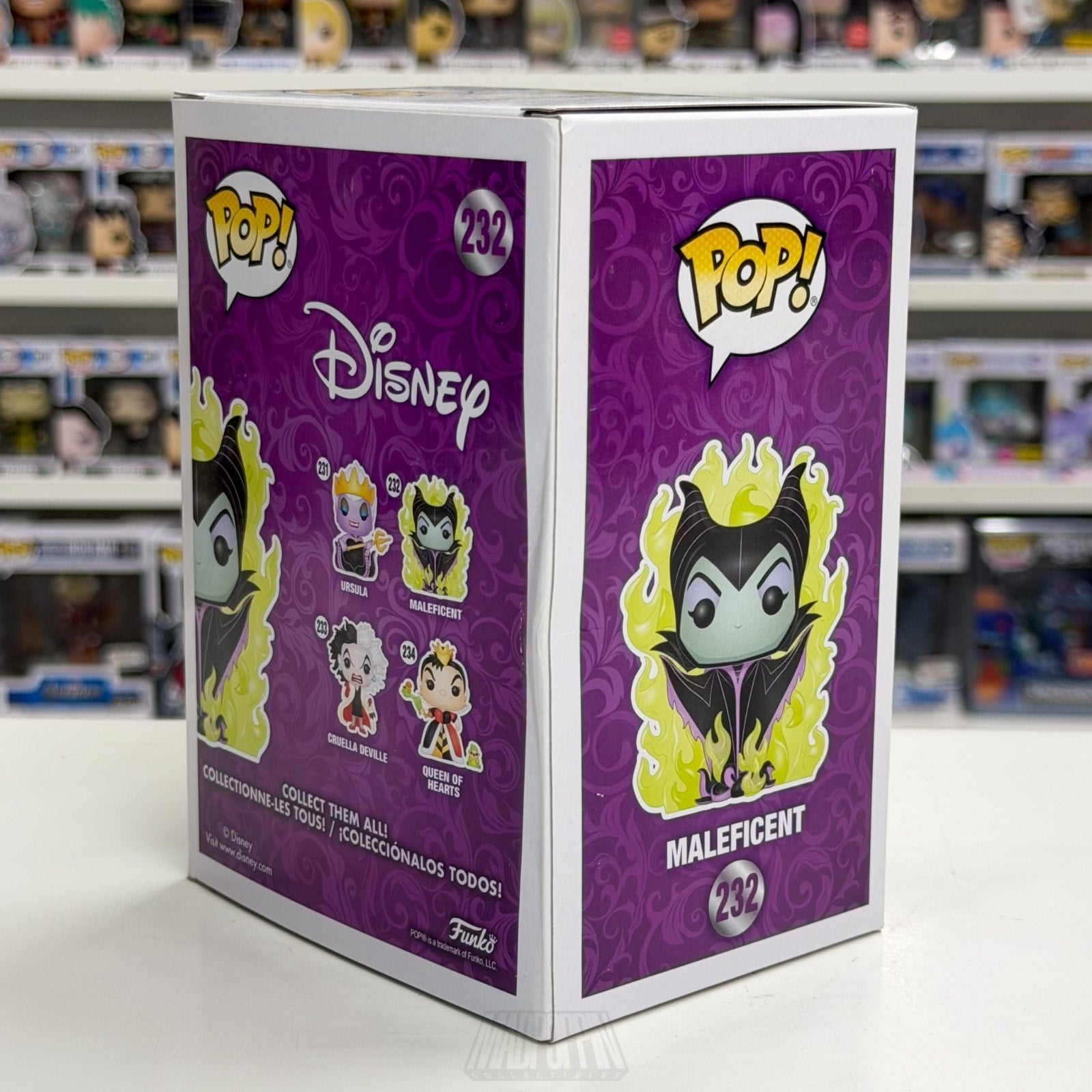 Funko Pop Disney Sleeping Beauty Maleficent Flames Hot Topic Glow Chase 232 Toy
