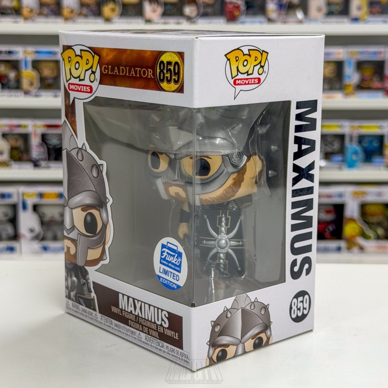 Funko Pop Movies Gladiator Maximus Full Armor Exclusive 859 Roman Vinyl Figure
