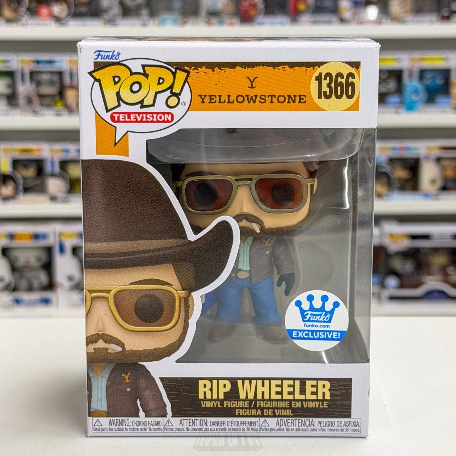 Funko Pop TV Yellowstone Rip Wheeler Exclusive 1366 Western Drama Vinyl Figure