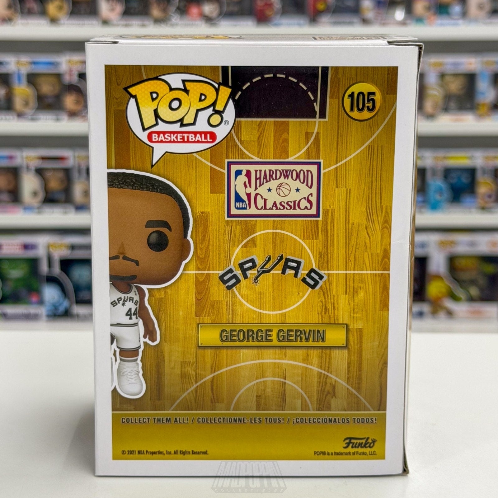 Funko Pop NBA Basketball San Antonio Spurs George Gervin 105 Legend Vinyl Figure