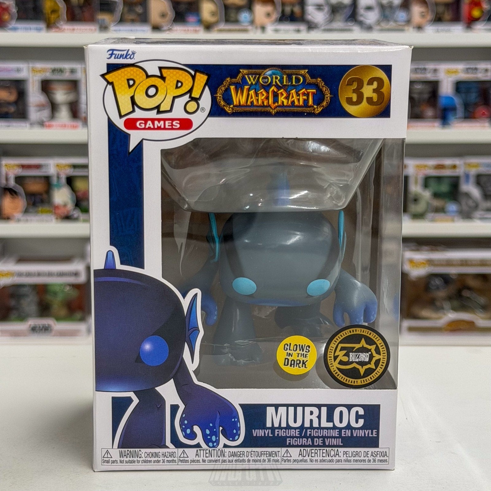 Funko Pop Games World of Warcraft WoW Murloc Blow Glow Blizzard 33 Vinyl Figure
