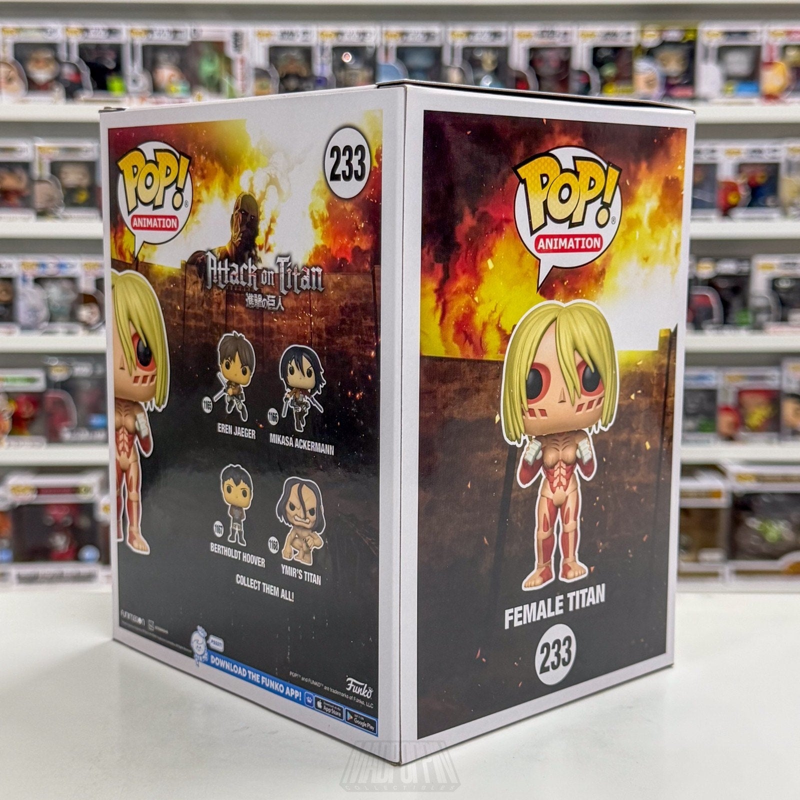 Funko Pop Anime Attack on Titan Female Titan 6" Glow BAIT 233 Manga Vinyl Figure