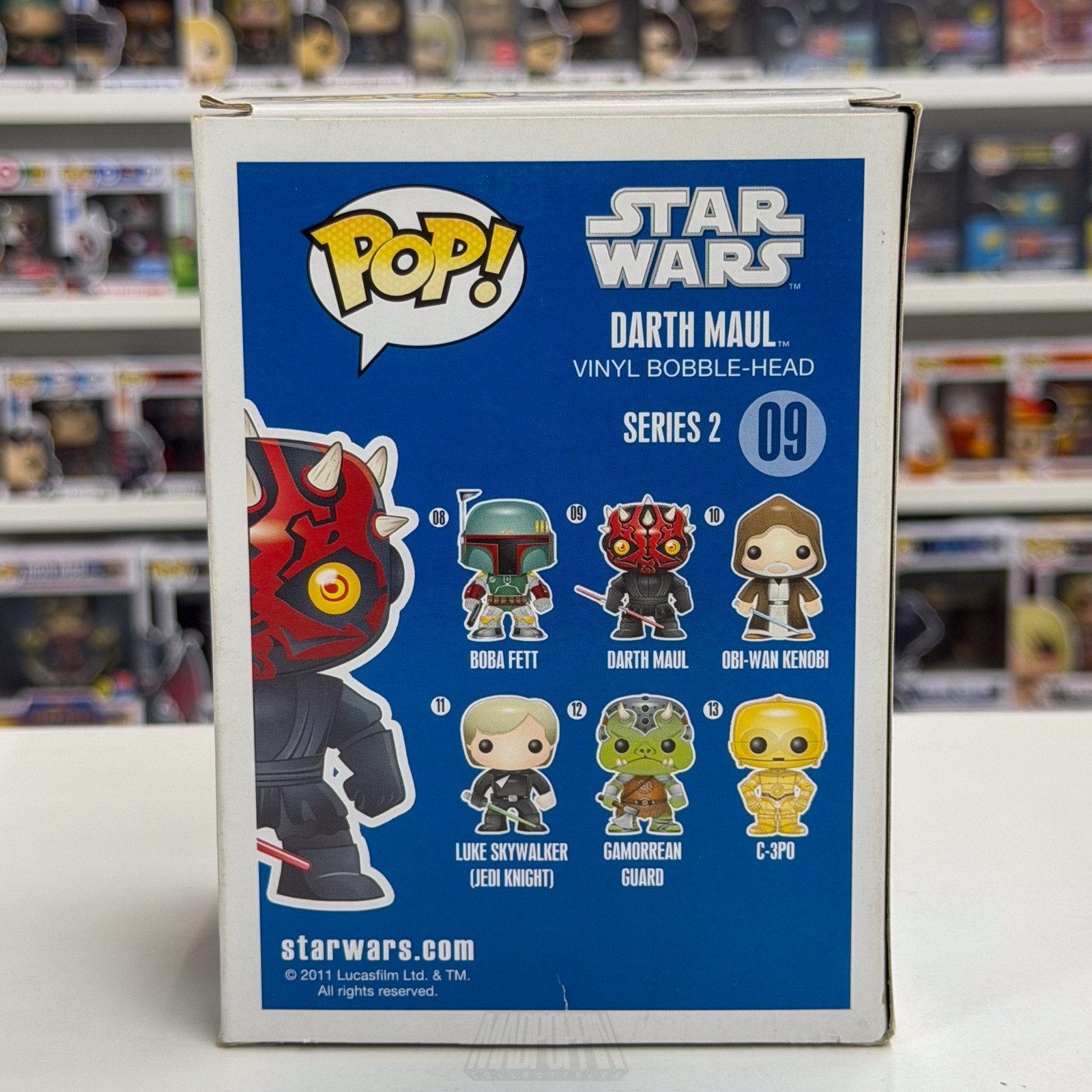 Funko Pop Star Wars Darth Maul Original Blue Box Large Font 09 Sith Vinyl Figure