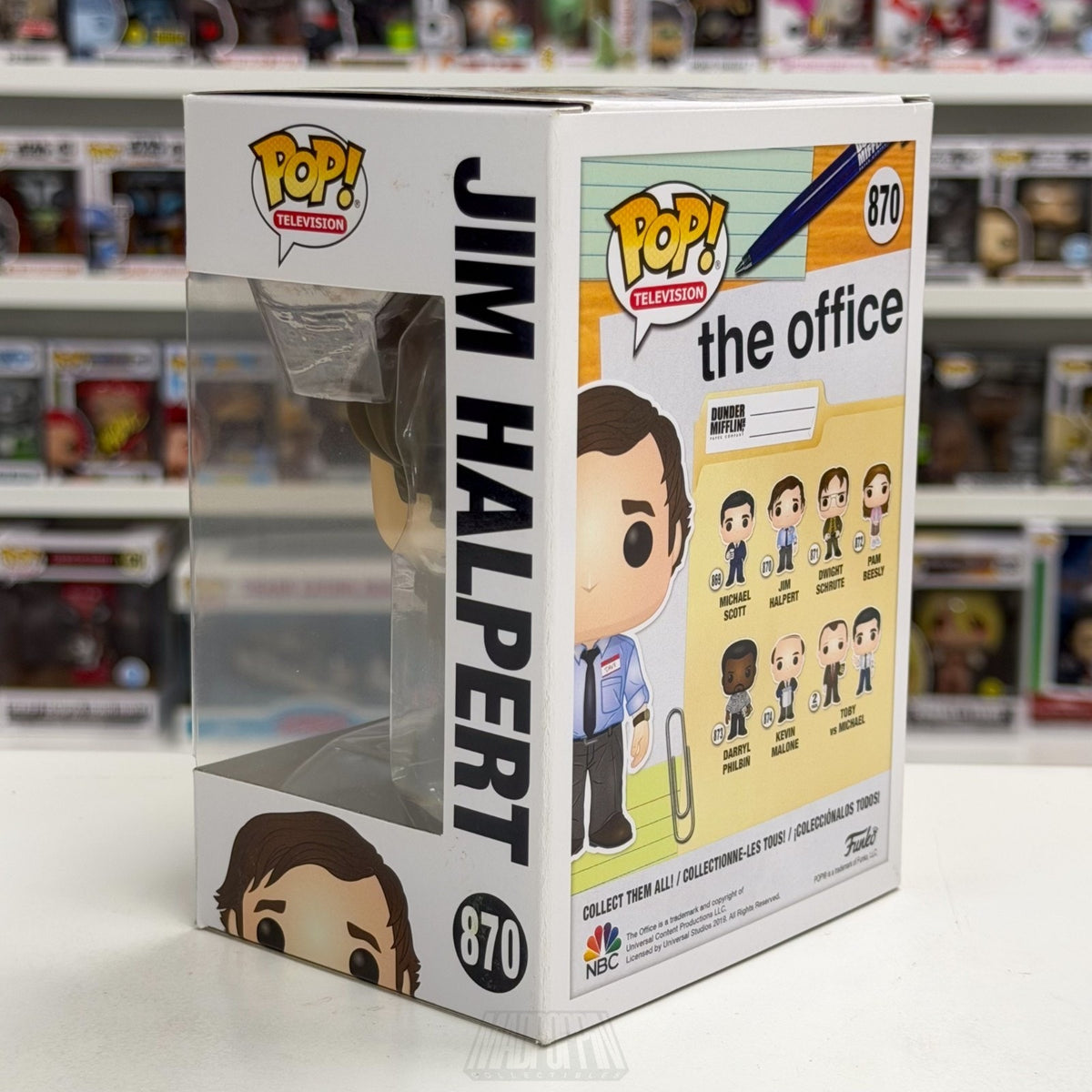 Funko Pop TV The Office Jim Halpert 870 Dunder Mifflin Salesman Toy Vinyl Figure