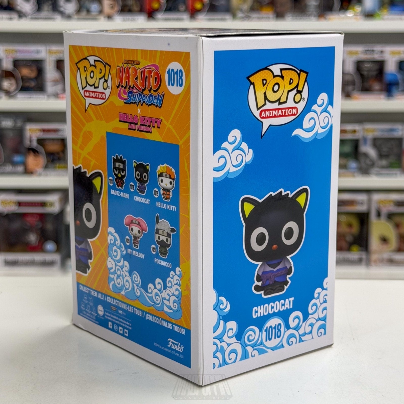 Funko Pop Anime Naruto x Hello Kitty Chococat Flocked FYE 1018 Kawaii Figure
