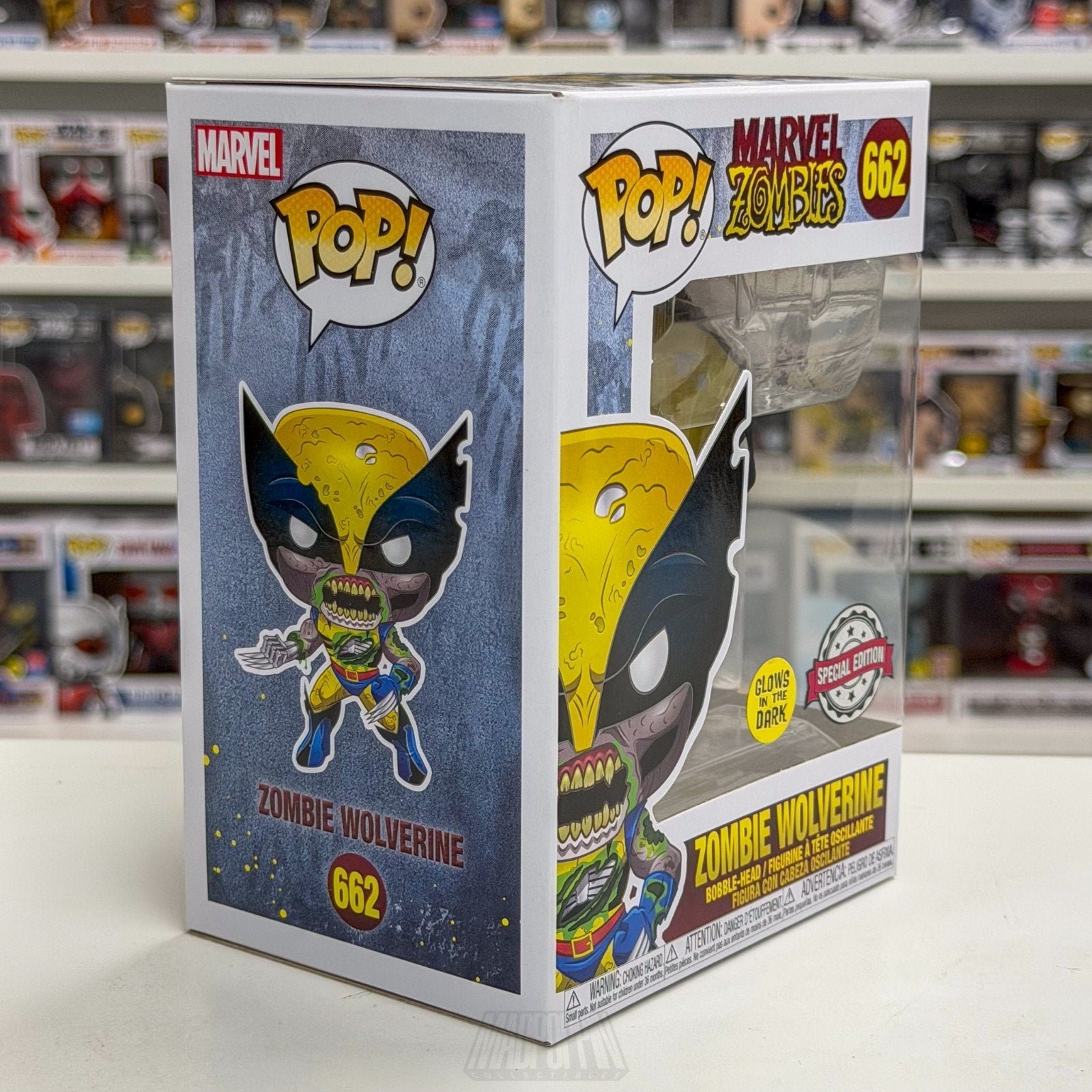 Funko Pop Marvel Zombie Wolverine Glow Special Edition 662 Mutant Vinyl Figure