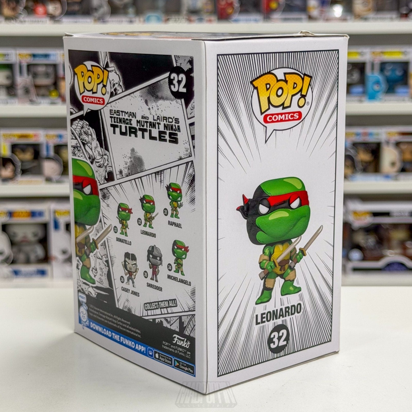 Funko Pop Comics Teenage Mutant Ninja Turtles TMNT Leonardo PX 32 Vinyl Figure