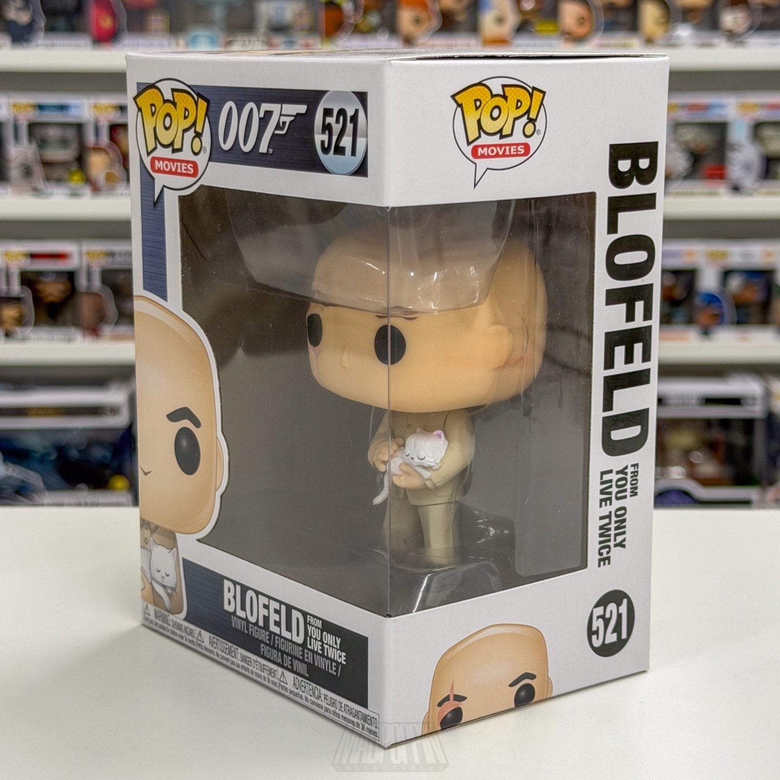 Funko Pop Movies 007 You Only Live Twice Blofeld w/Cat 521 Vaulted Vinyl Figure
