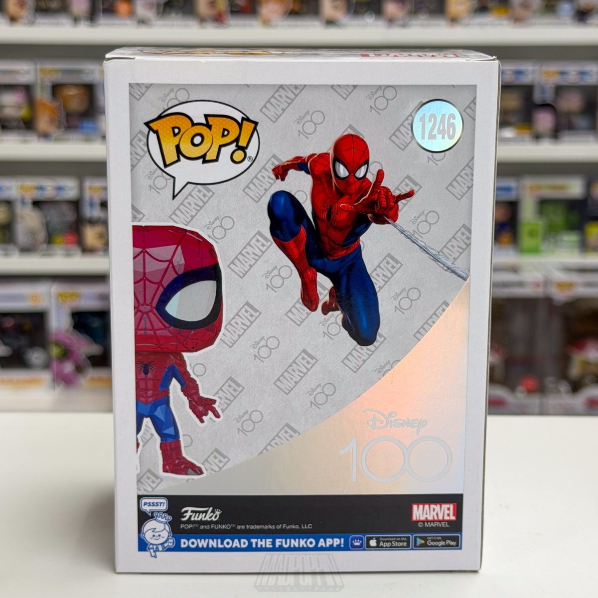 Funko Pop Marvel Disney 100 Years Spider-Man Facet Exclusive 1246 Vinyl Figure