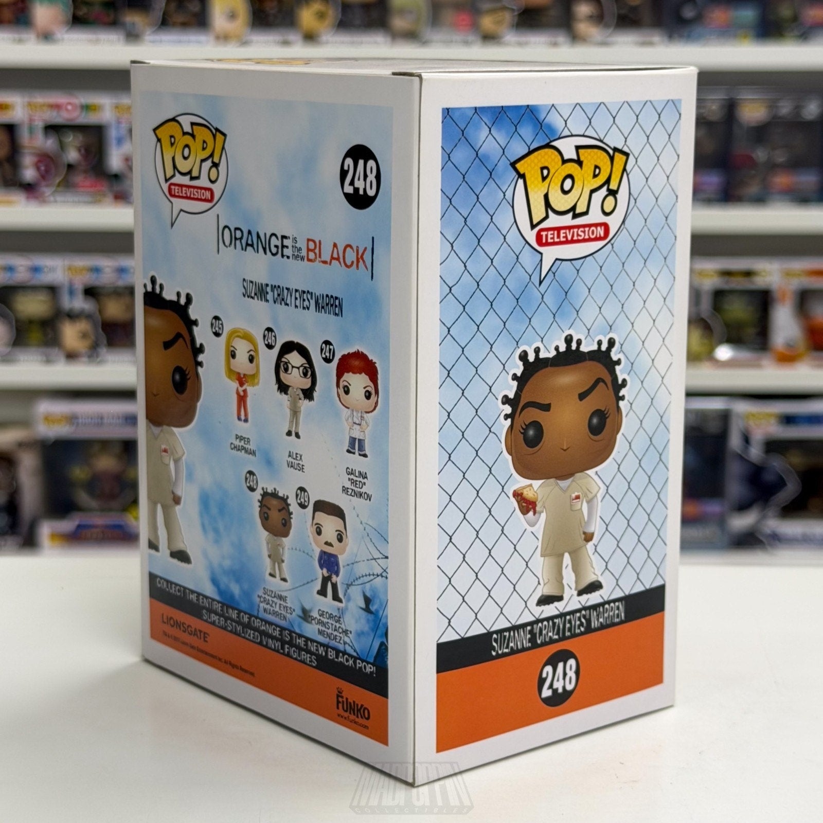 Funko Pop TV Orange New Black Suzanne Crazy Eyes Warren w/Pie Hot Topic 248 Toy