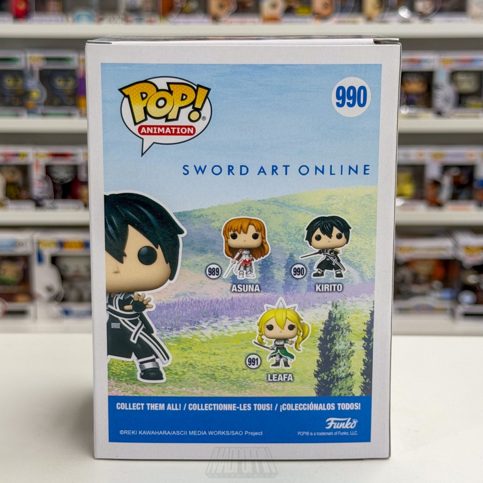 Funko Pop Anime Sword Art Online Kirito 990 Japanese Manga Game Toy Vinyl Figure