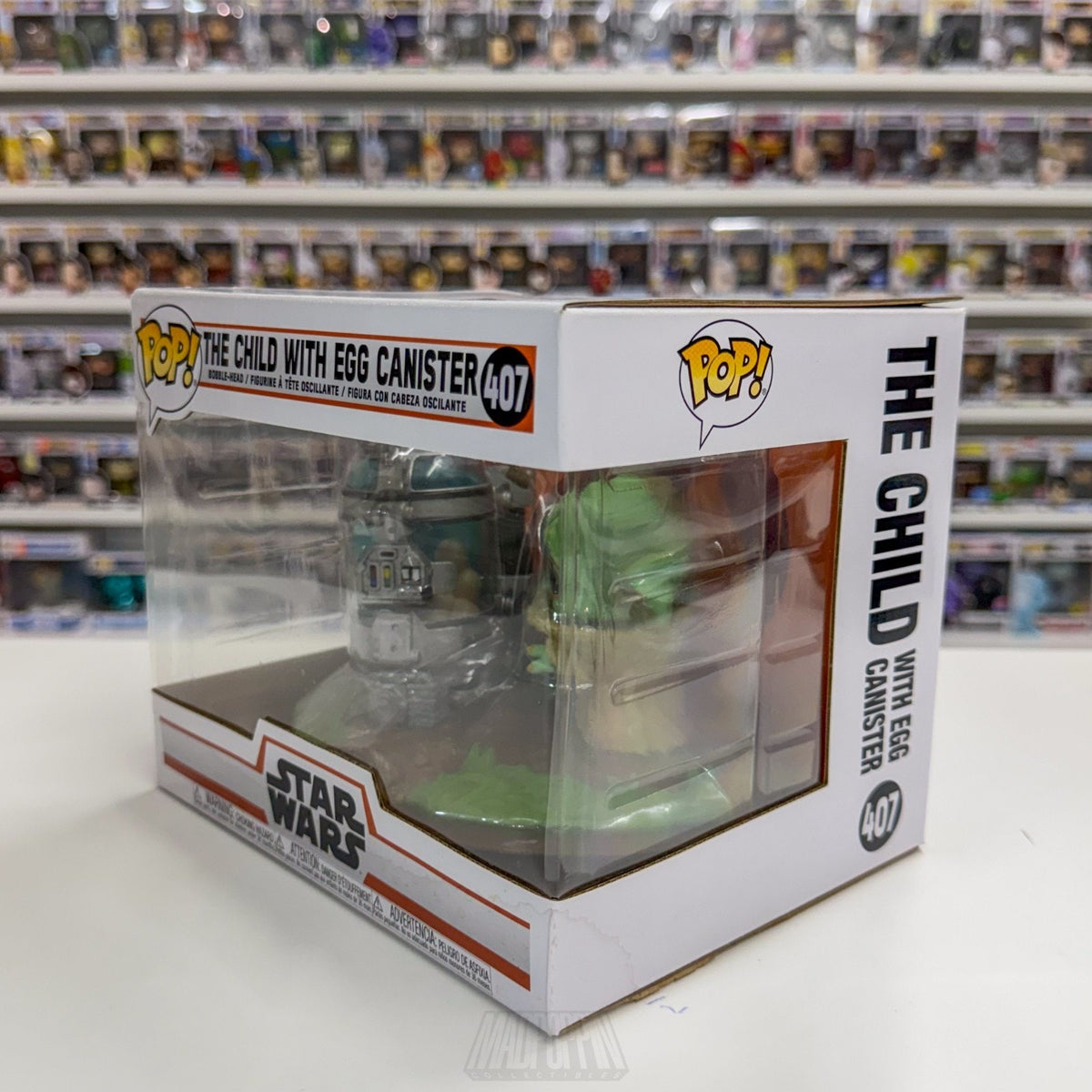 Funko Pop Deluxe Star Wars Mandalorian The Child w/Egg Canister 407 Vinyl Figure
