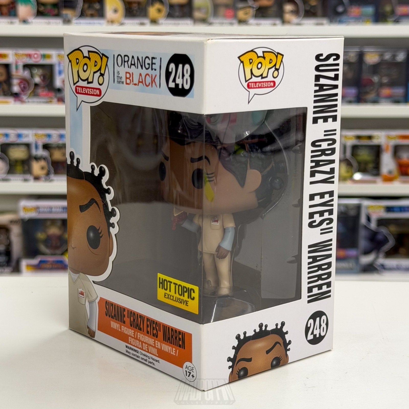 Funko Pop TV Orange New Black Suzanne Crazy Eyes Warren w/Pie Hot Topic 248 Toy