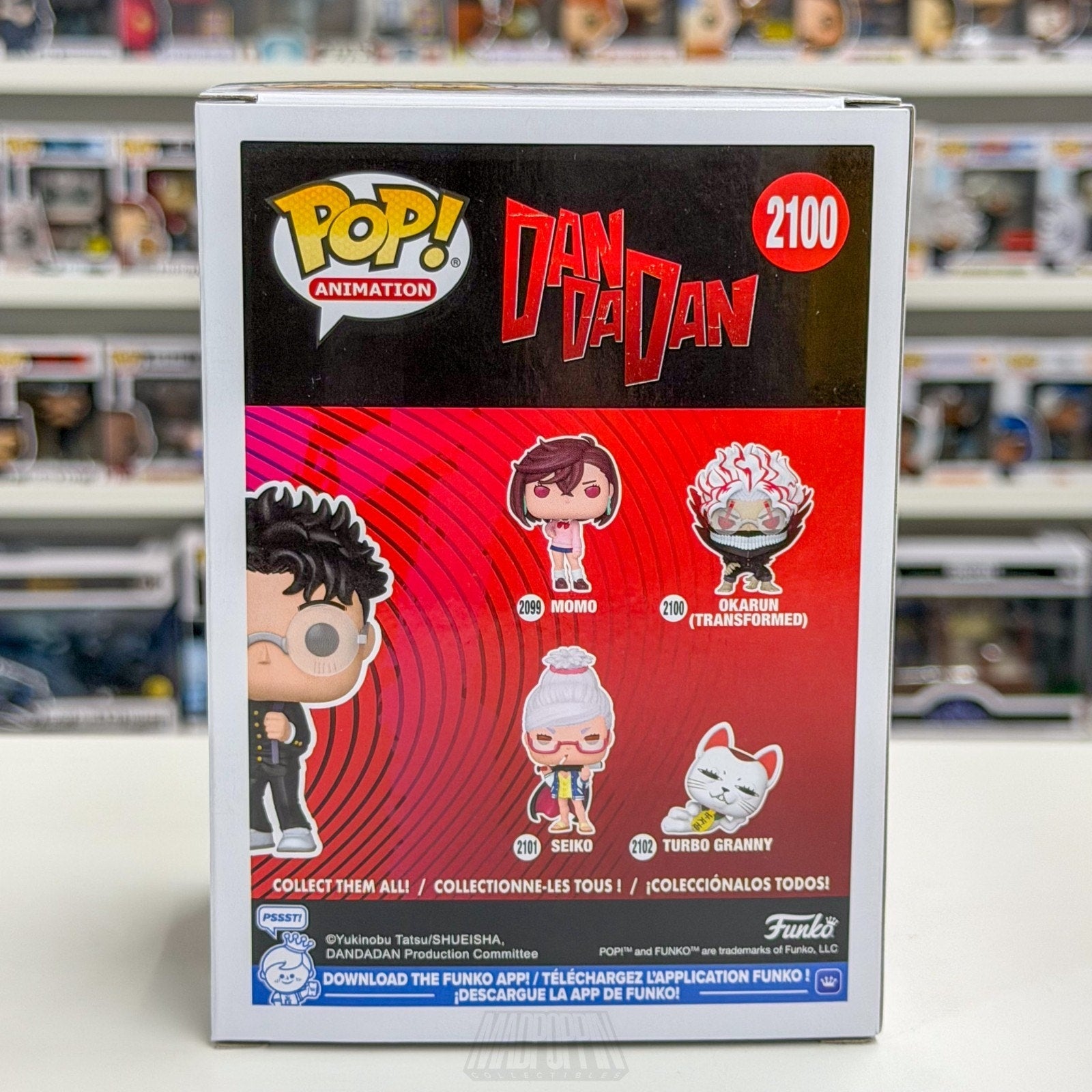 Funko Pop Anime Dandadan Okarun Chase 2100 Japanese Manga Supernatural Figure