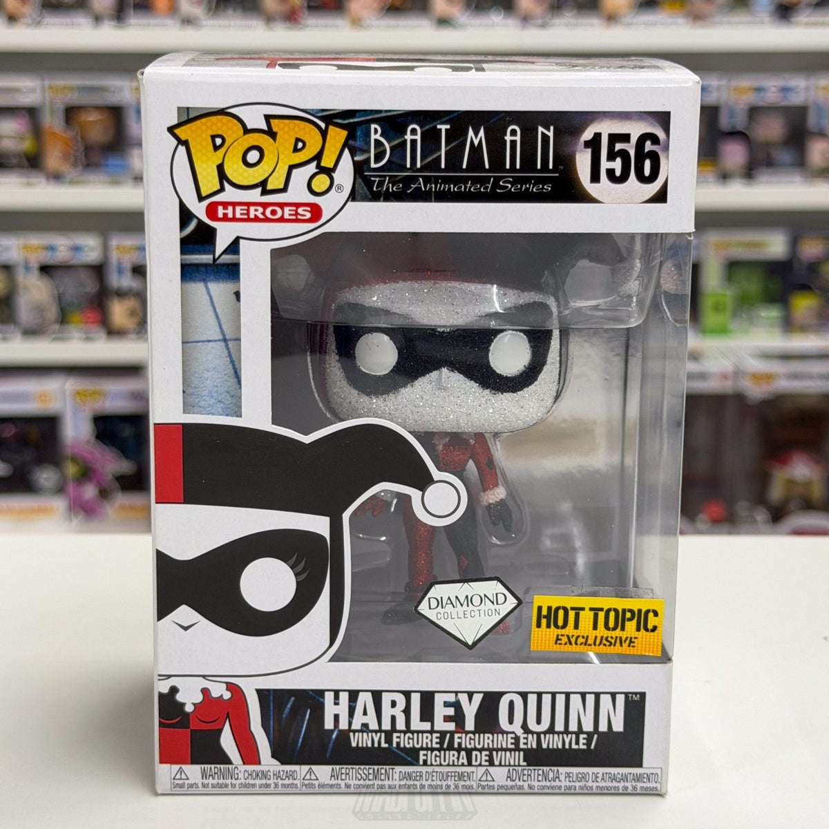 Funko Pop DC Heroes Harley Quinn Hot Topic Diamond 156 Batman BTAS Vinyl Figure