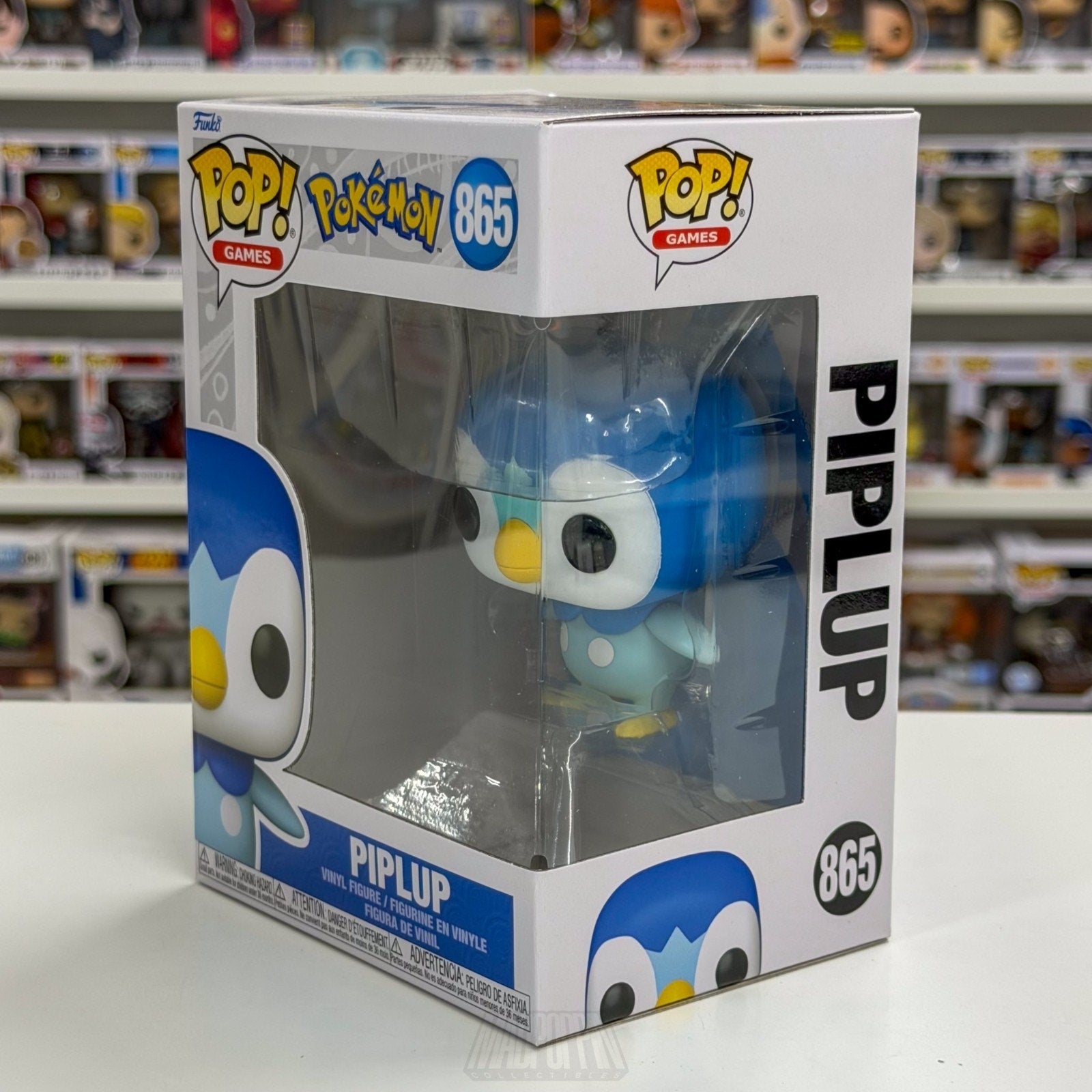 Funko Pop Games Pokemon Piplup 865 Penguin TCG Trading Cards Toy Vinyl Figure