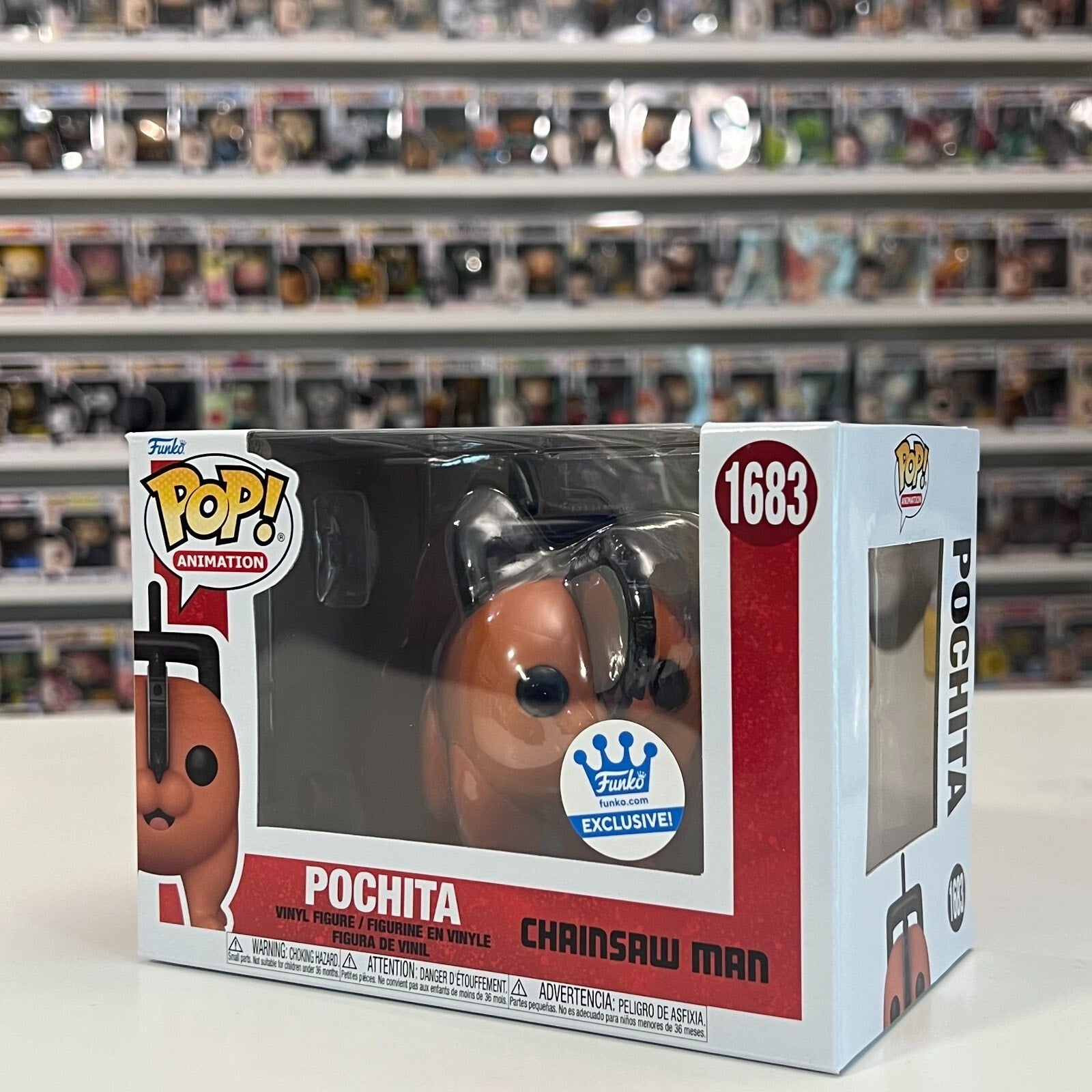 Funko Pop Anime Chainsaw Man Pochita Standing Exclusive 1683 Dog Vinyl Figure