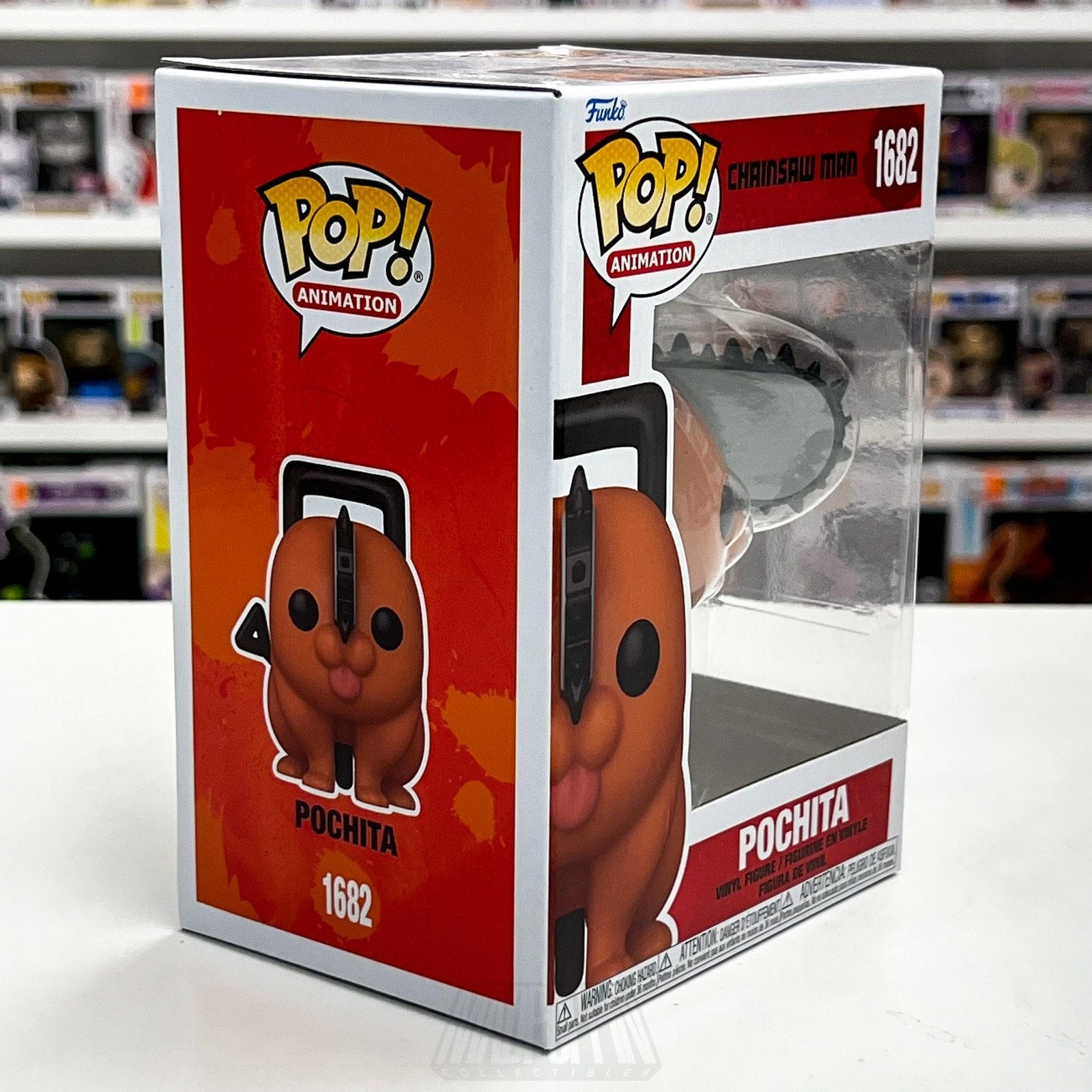 Funko Pop Anime Chainsaw Man Pochita 1682 Orange Dog Japanese Manga Vinyl Figure