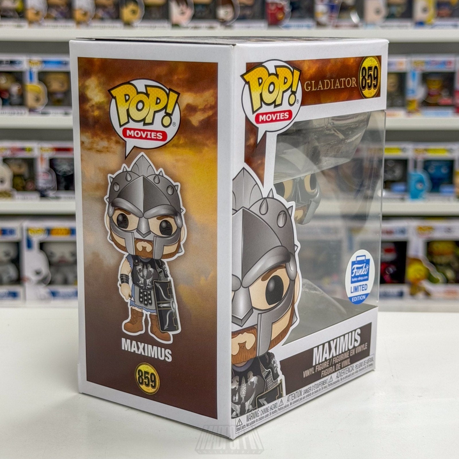 Funko Pop Movies Gladiator Maximus Full Armor Exclusive 859 Roman Vinyl Figure