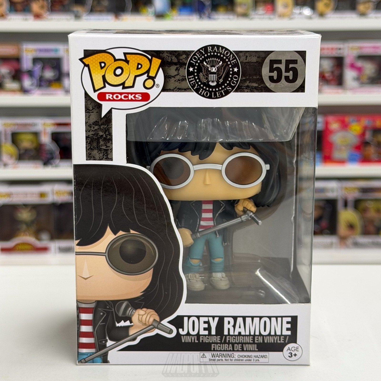 Funko Pop Rocks Joey Ramone Hey Ho Lets Go 55 Punk Music Singer Toy Vinyl Figure