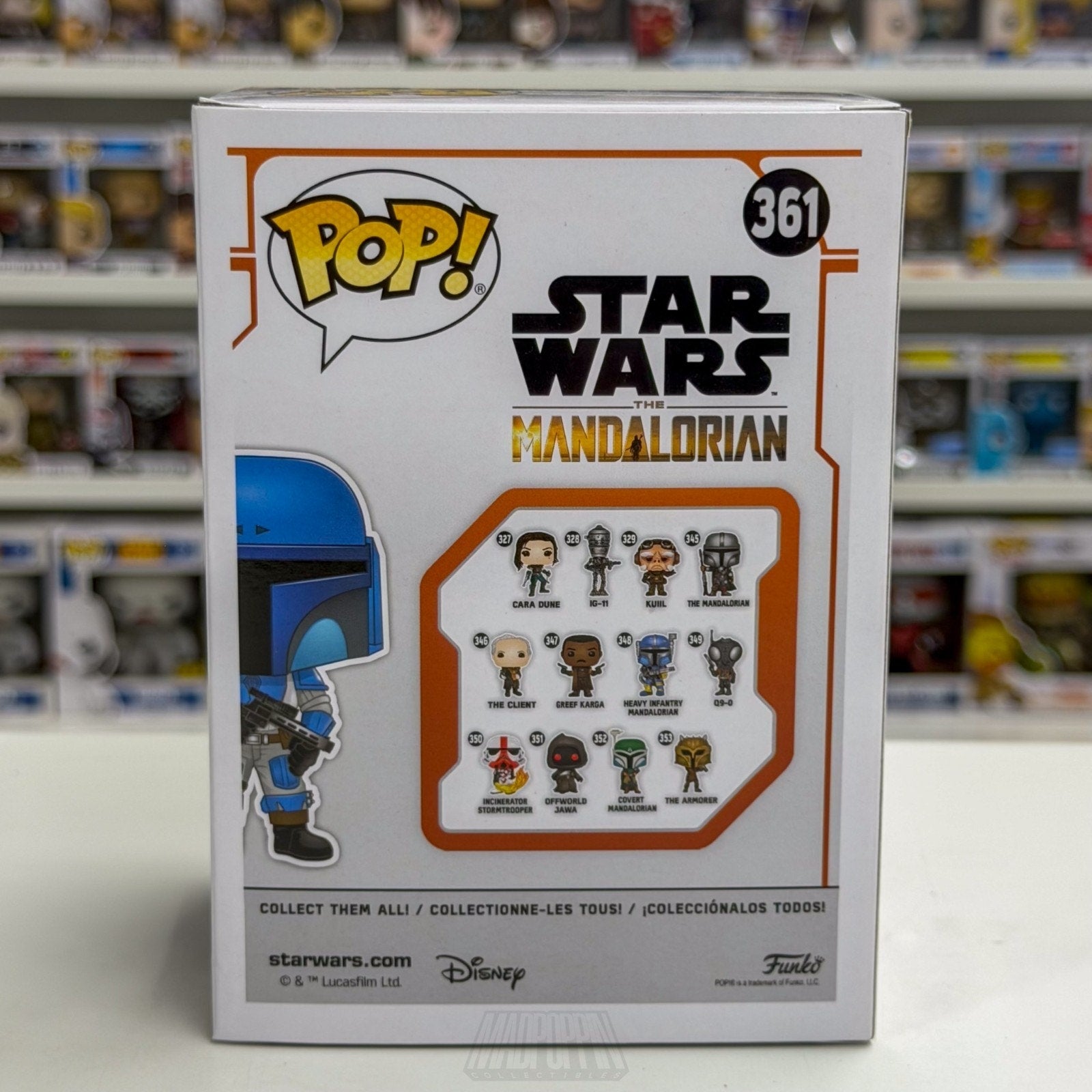 Funko Pop Star Wars Death Watch Mandalorian No Stripes GameStop 361 Vinyl Figure