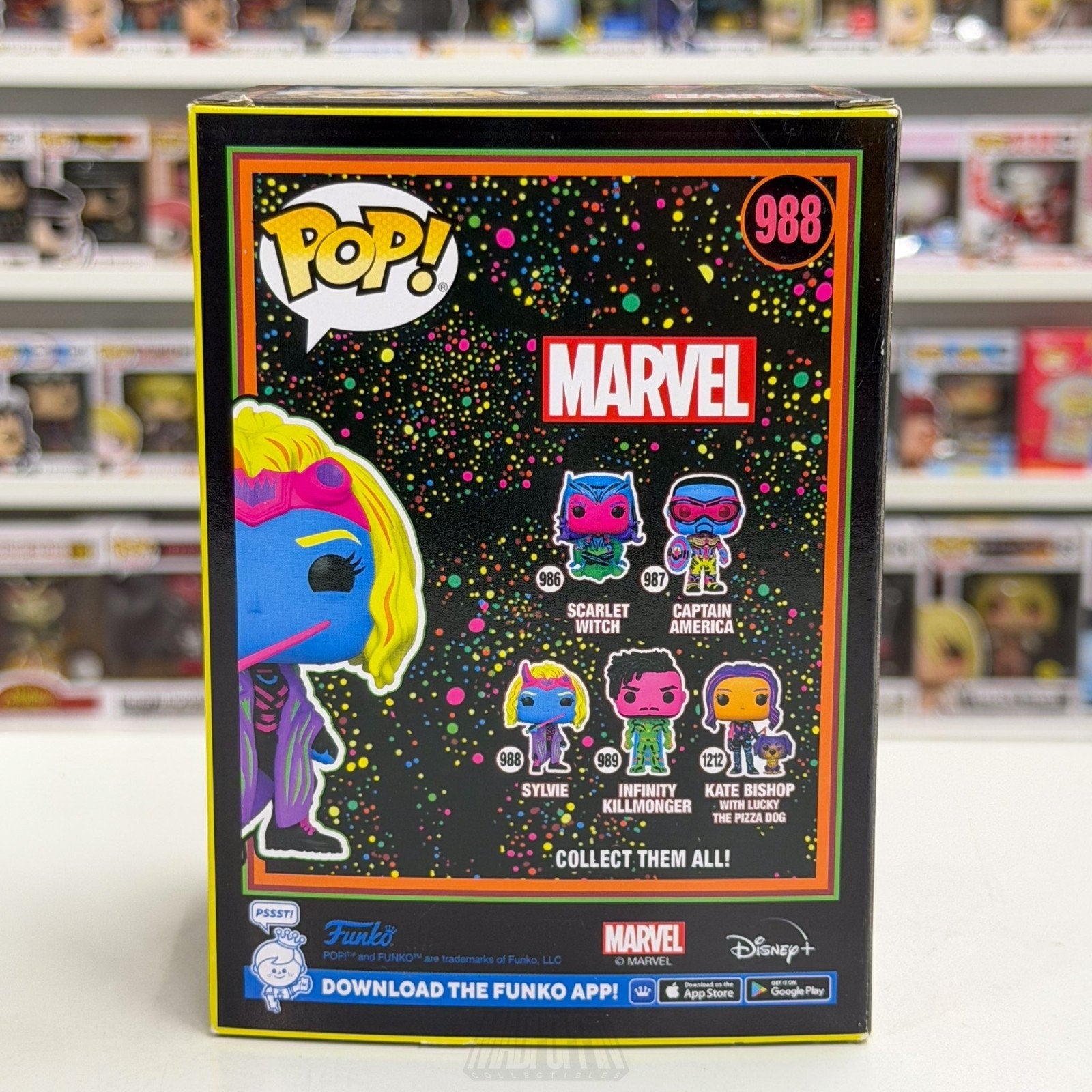 Funko Pop Marvel Studios Loki Sylvie Blacklight Target 988 MCU Toy Vinyl Figure