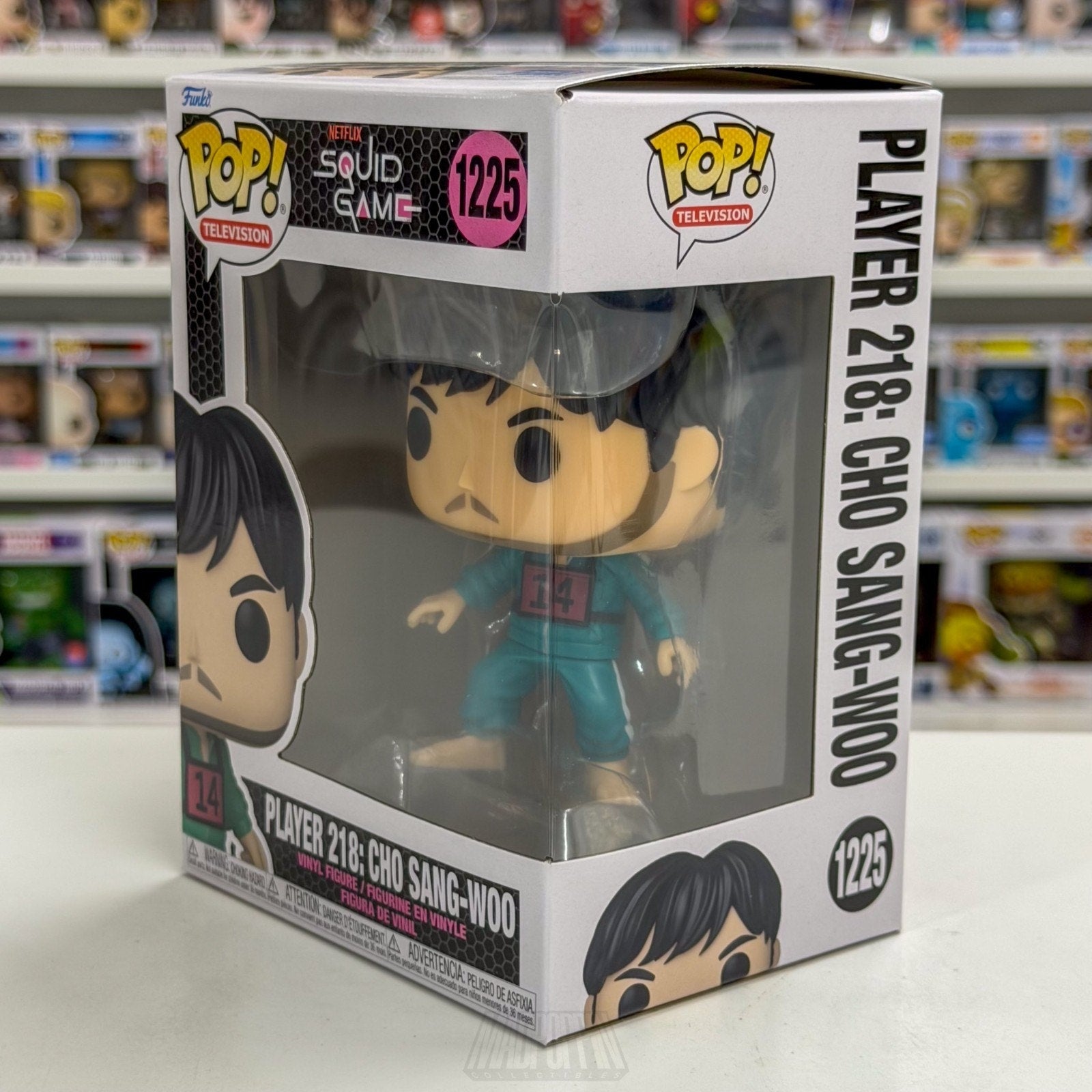 Funko Pop TV Netflix Squid Game Player 218 Cho Sang-Woo 1225 Korean Vinyl Figure