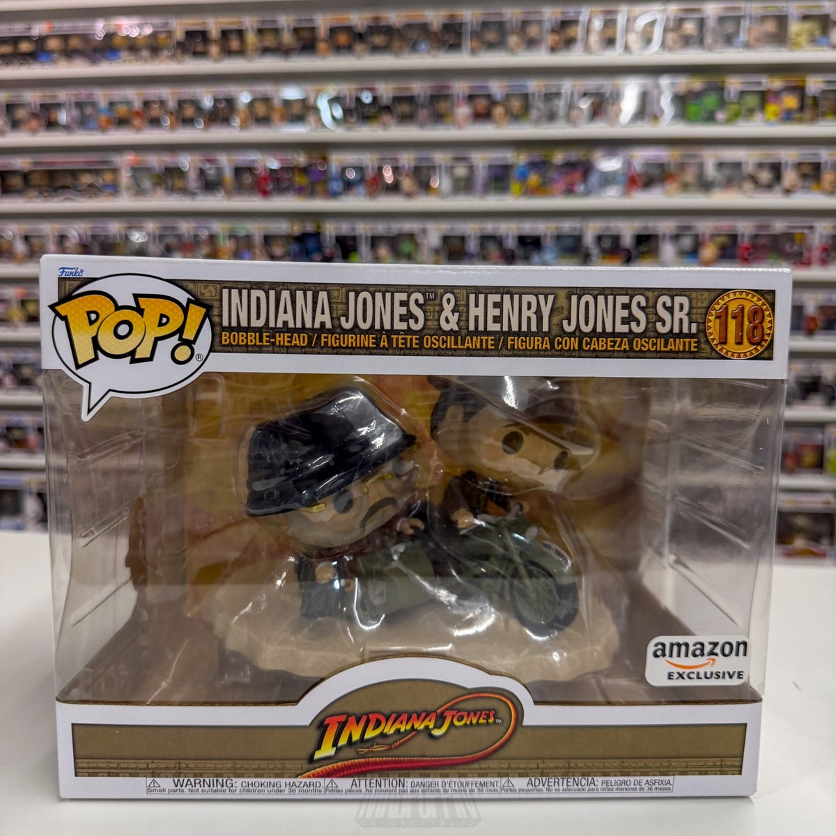 Funko Pop Deluxe Indiana Indy Jones & Henry Jones Sr Amazon 118 Toy Vinyl Figure