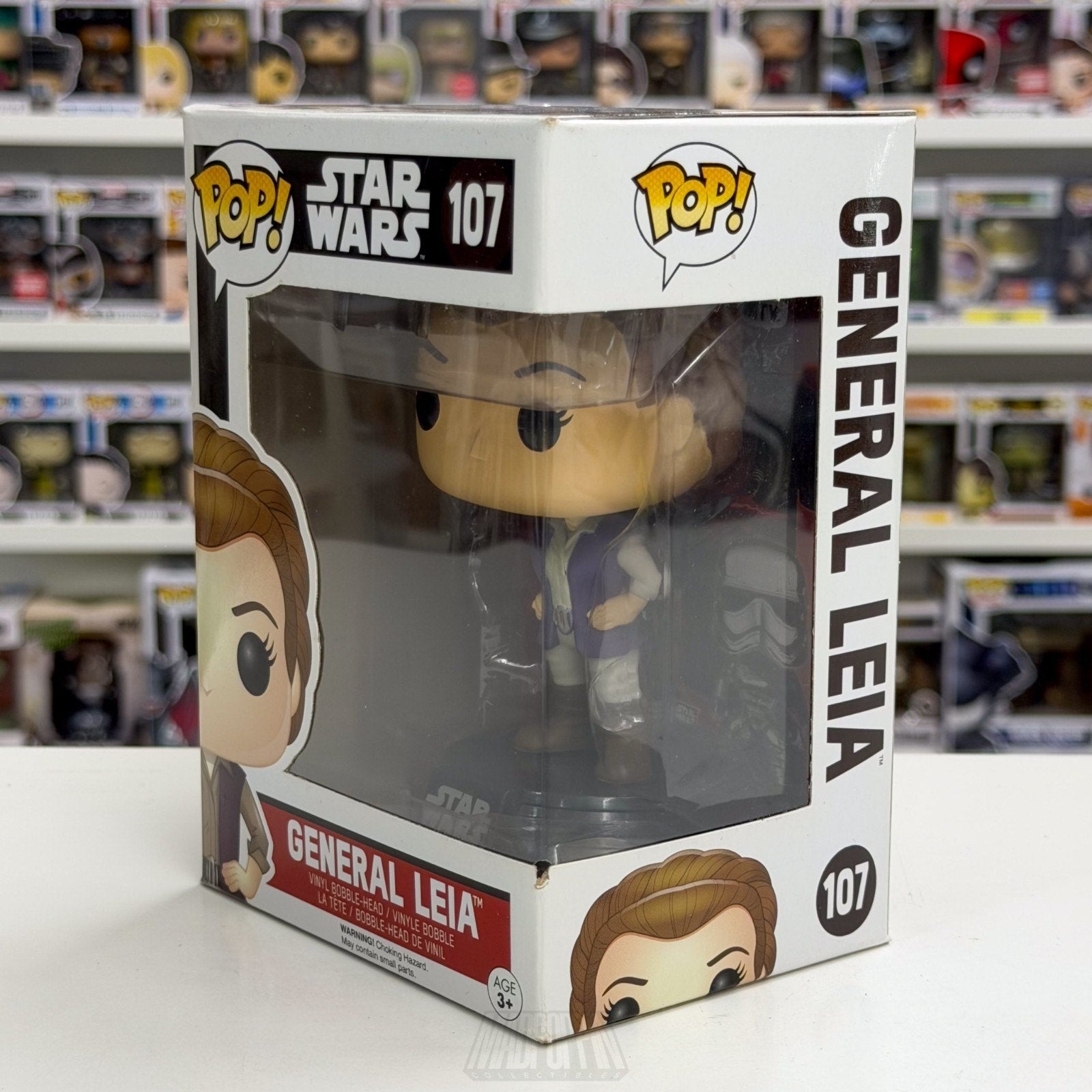 Funko Pop Star Wars Force Awakens General Leia 107 Jedi Princess Vinyl Figure