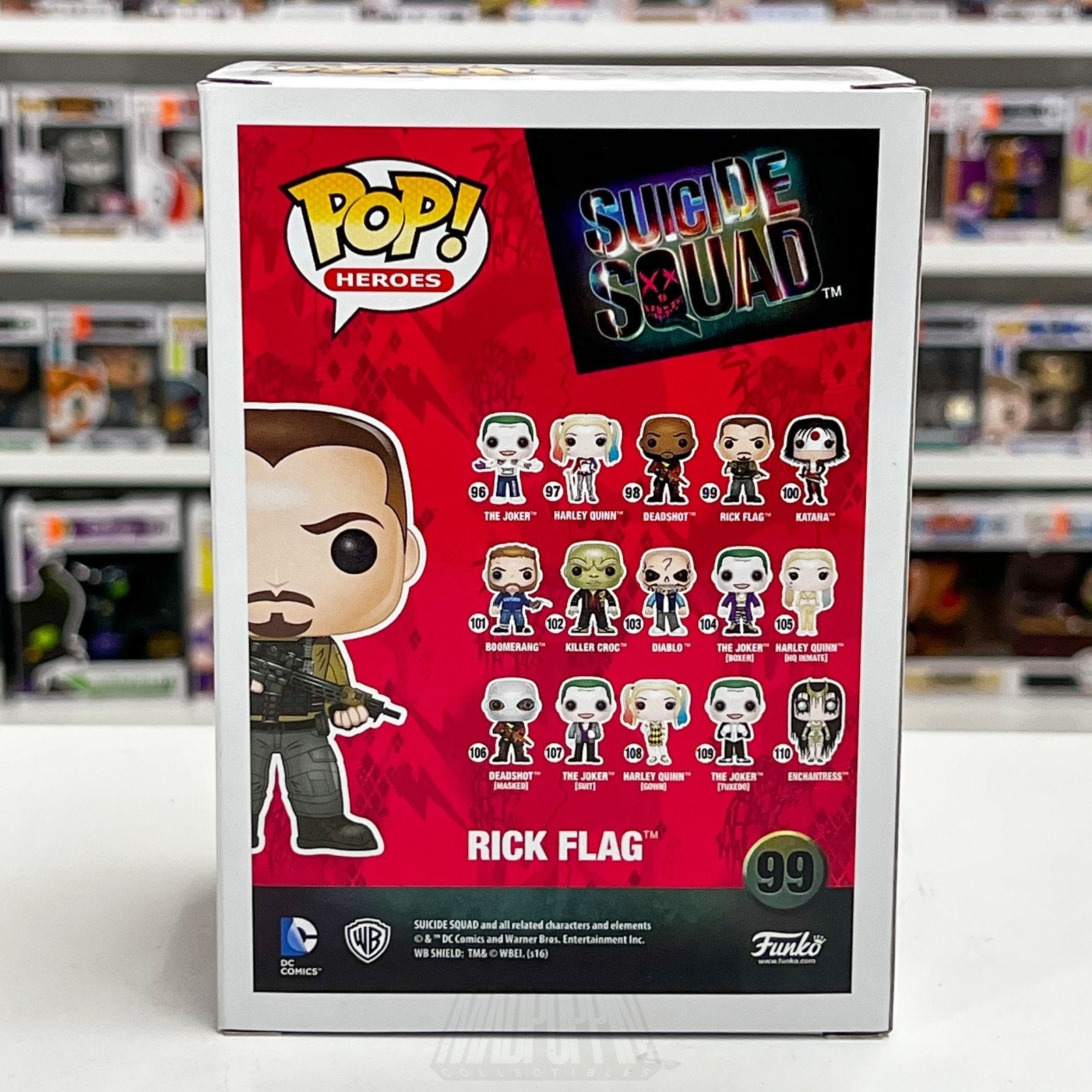 Funko Pop Heroes Suicide Squad Rick Flag 99 DC Comics Movie Vinyl Figure Brave