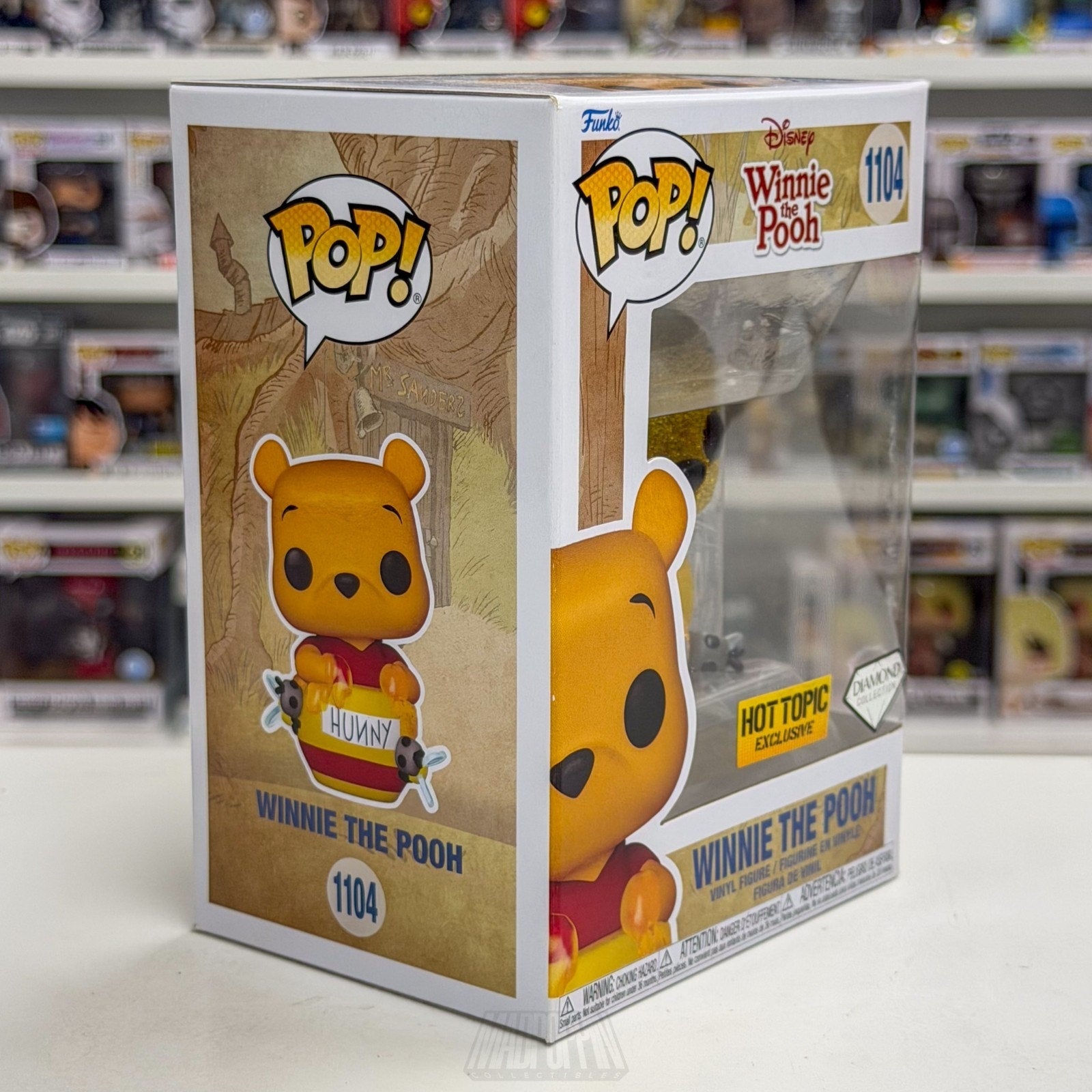 Funko Pop Disney Winnie the Pooh Hunny Diamond Hot Topic 1104 Bear Vinyl Figure