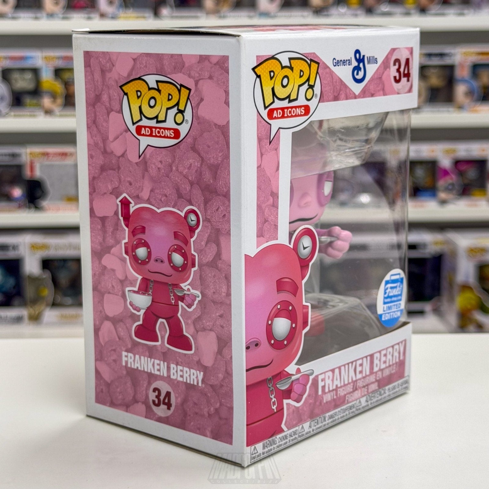 Funko Pop Ad Icons General Mills Franken Berry w/Cereal Bowl 34 Toy Vinyl Figure