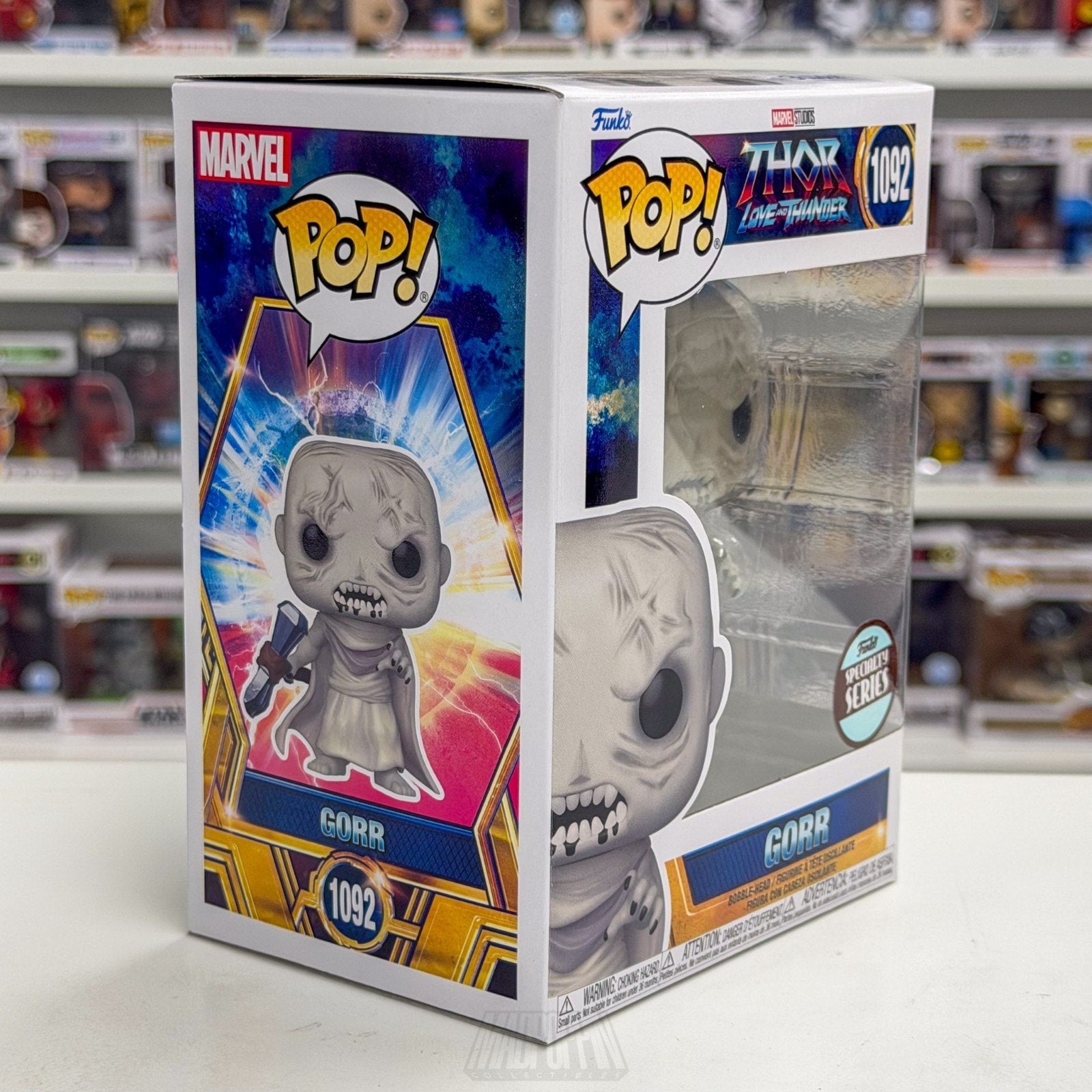 Funko Pop Marvel Thor Love & Thunder Gorr w/Stormbreaker 1092 God Butcher Figure